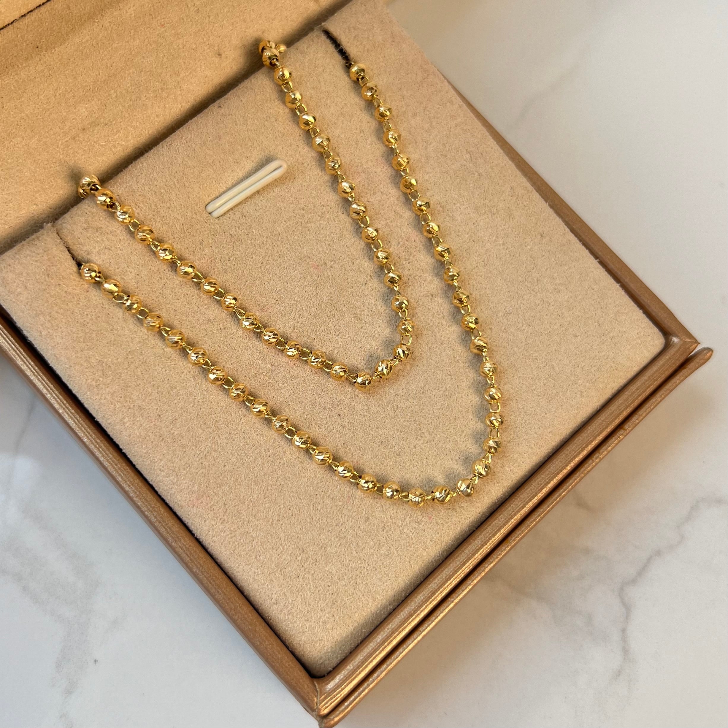 CADENA MILITAR  ORO AMARILLO 18K 10,42 GR / 3 MM / 60 CM