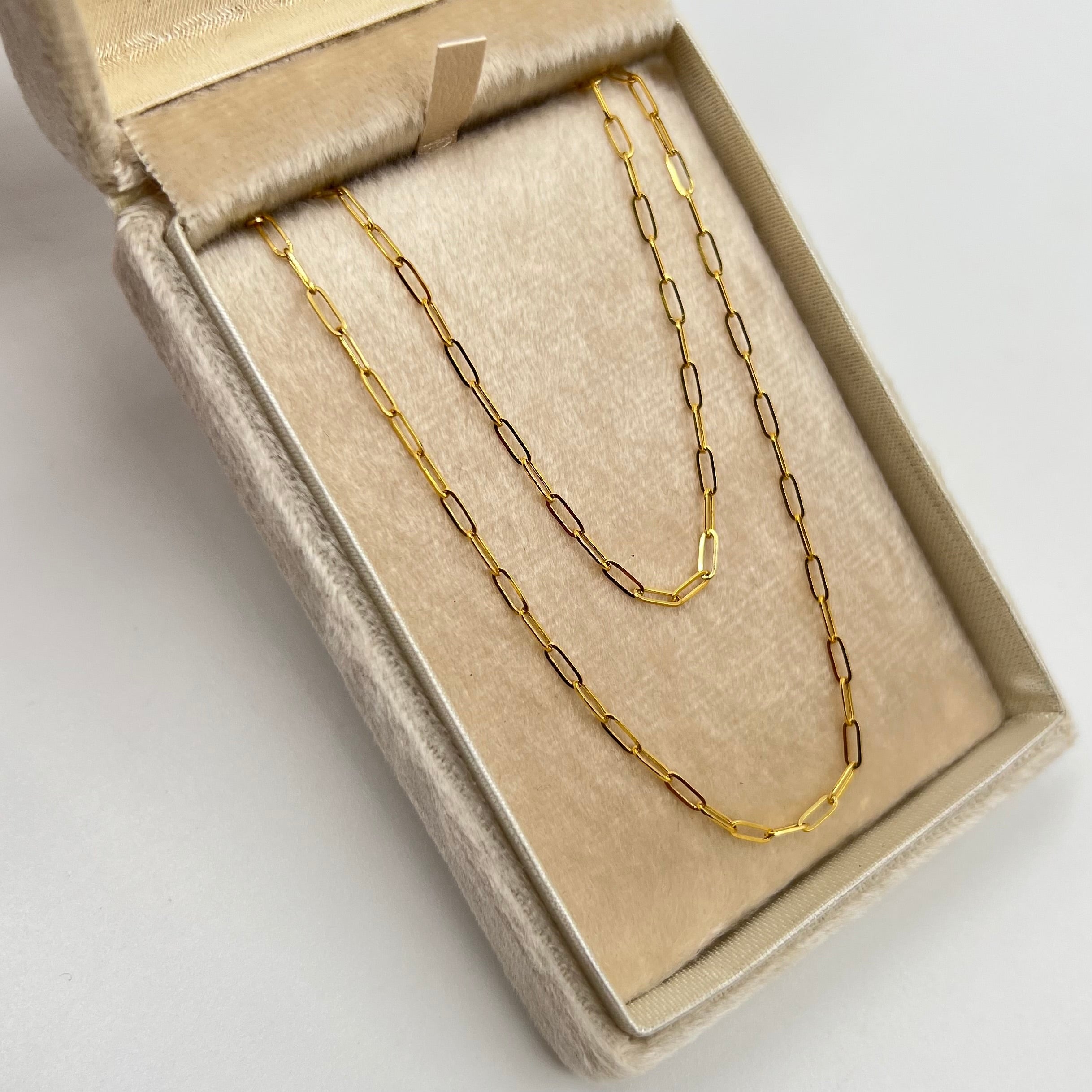 CADENA ITALY CAJON  ORO AMARILLO 18K +3 / 1,36 GR / 1,8 MM / 45 CM