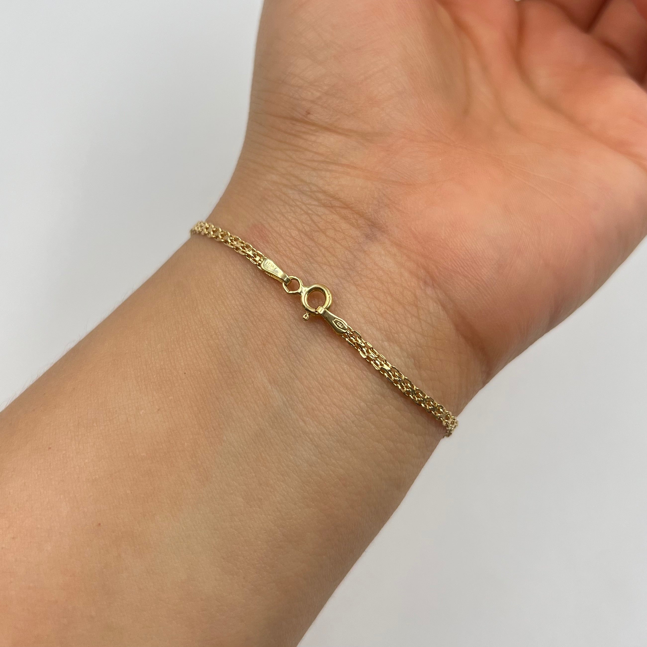 PULSO ITALY CHINO ORO AMARILLO 18K +3 / 1,3 GR / 2,3 MM / 19 CM