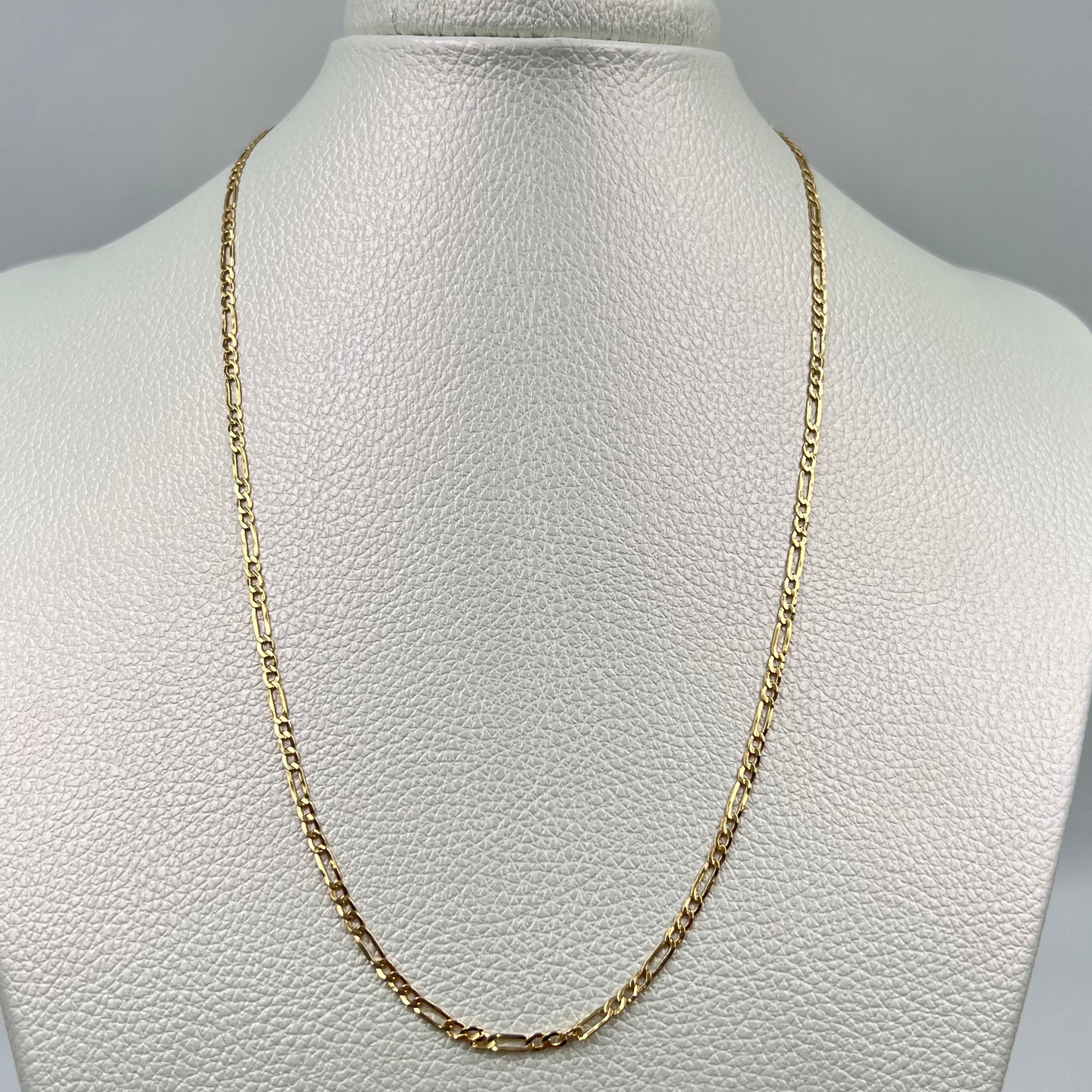 CADENA ITALY FIGARO ORO AMARILLO 18K +3 / 2,5 GR / 2,5 MM / 45 CM