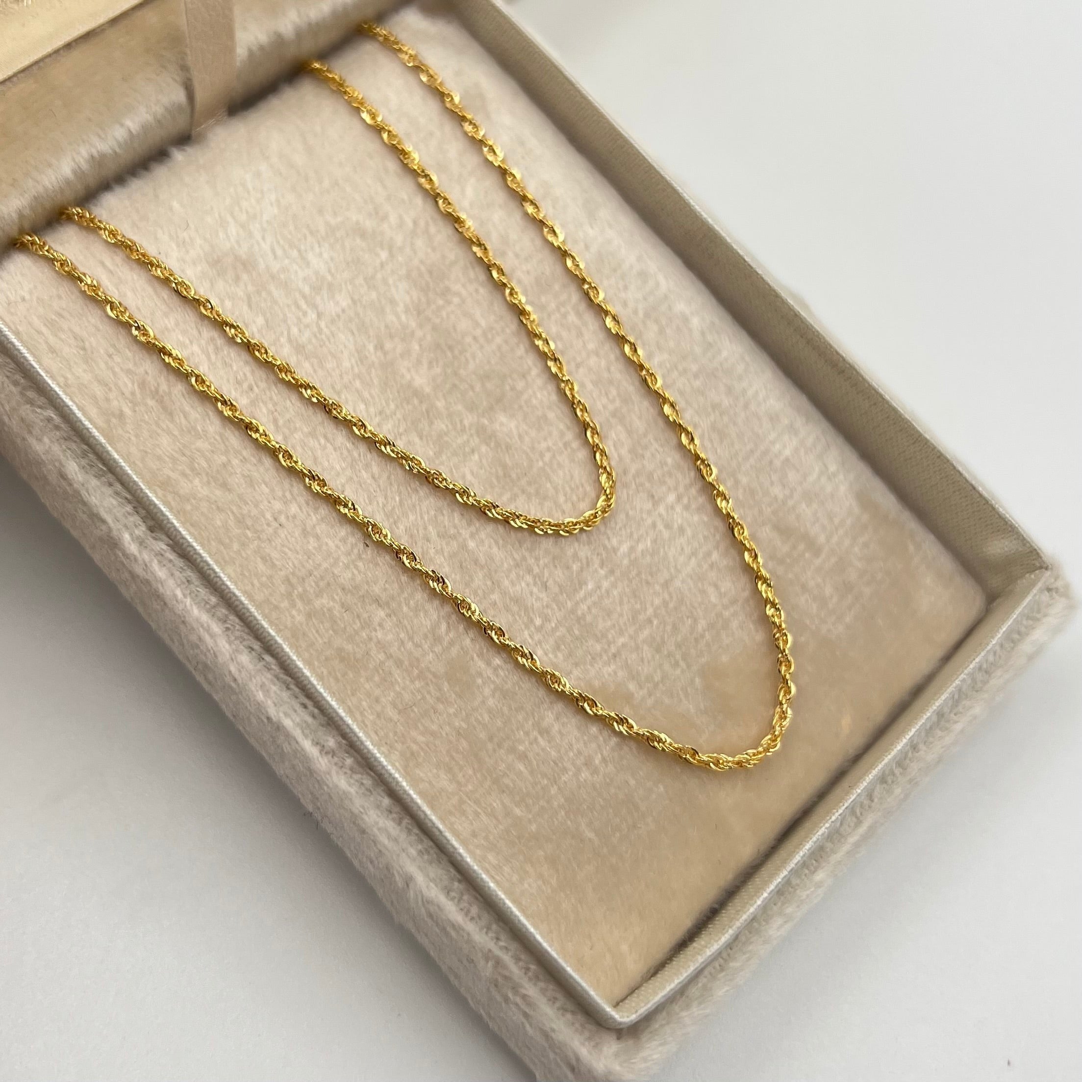 CADENA ITALY MINI LAZO (PROMO) ORO AMARILLO 18K +3 / 0,59 GR / 1 MM / 50 CM