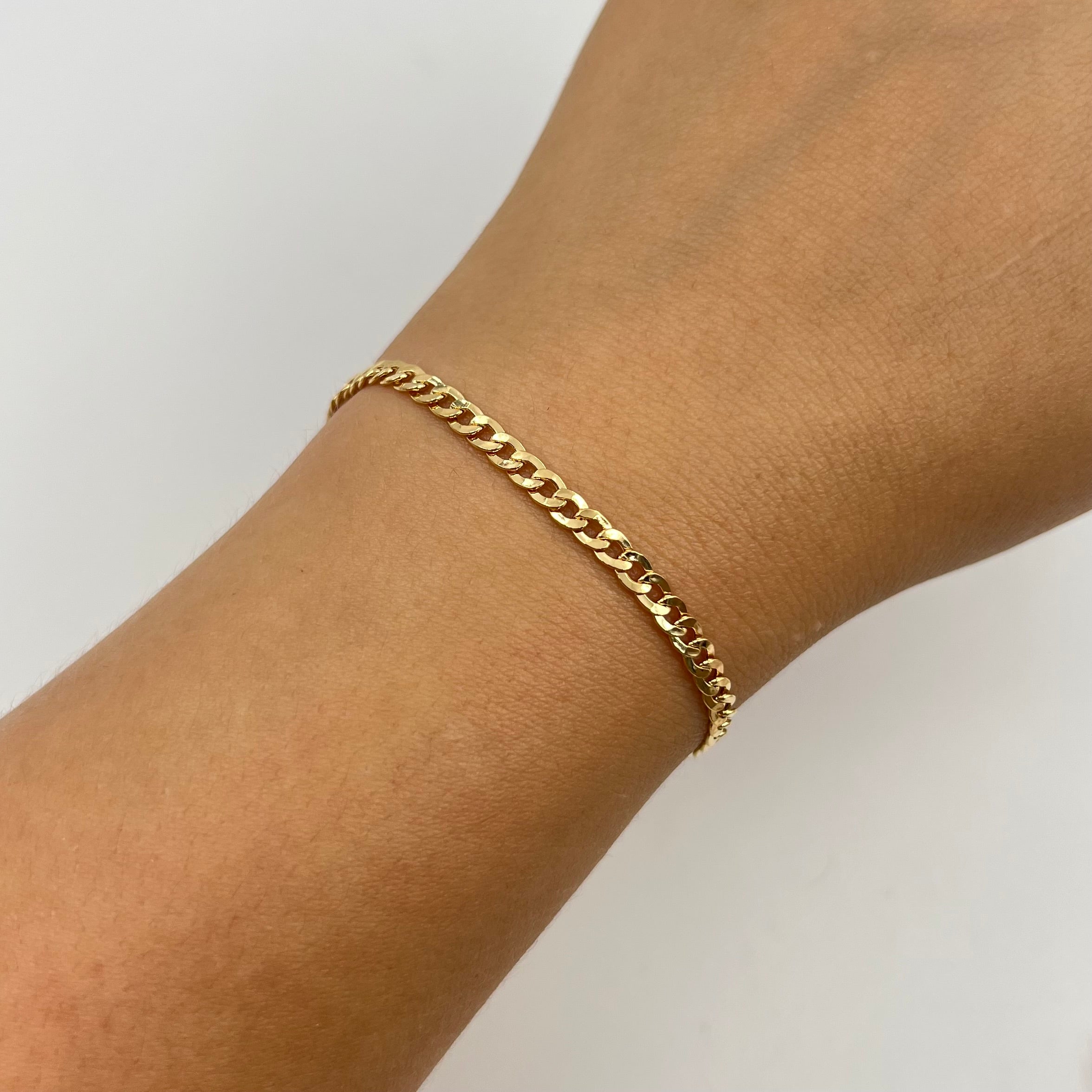 PULSO ITALY CUBANO ORO AMARILLO 18K +3 / 2,03 GR / 3,3 MM / 19 CM