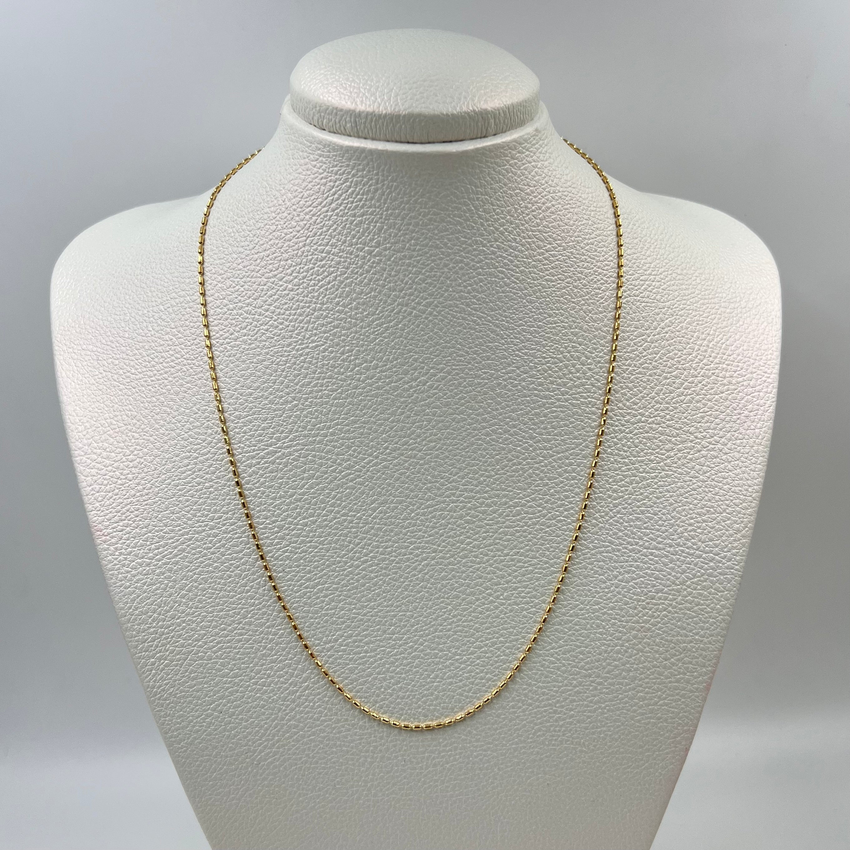 CADENA ITALY MORSE ORO AMARILLO 18K +3 / 3,45 GR / 1,22 MM / 45 CM