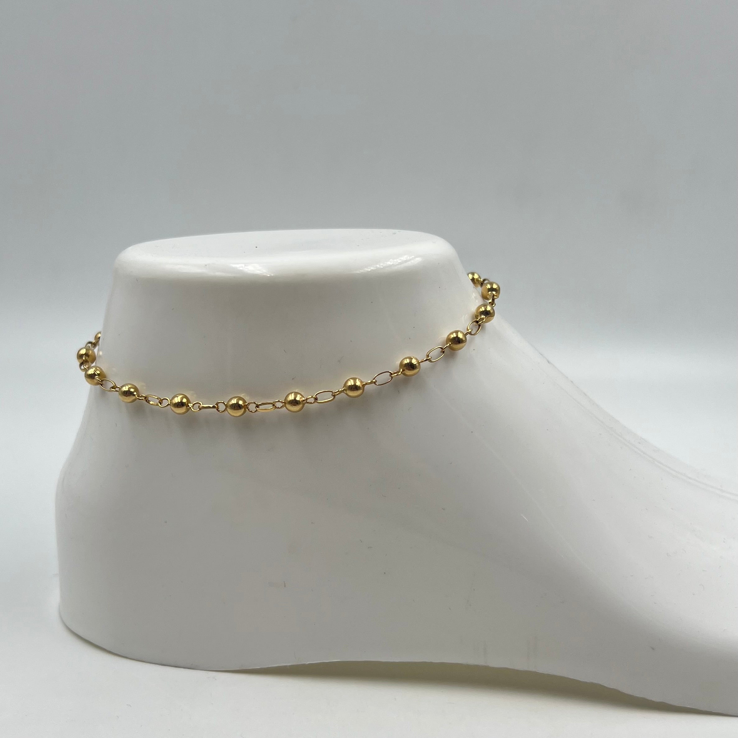 TOBILLERA MILITAR  ORO AMARILLO 18K 4,3 GR / 4 MM / 24 CM