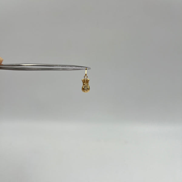 DIJE BOLSA DE DINERO  ORO AMARILLO 18K 0,52 GR / 6 MM / 1,4 CM