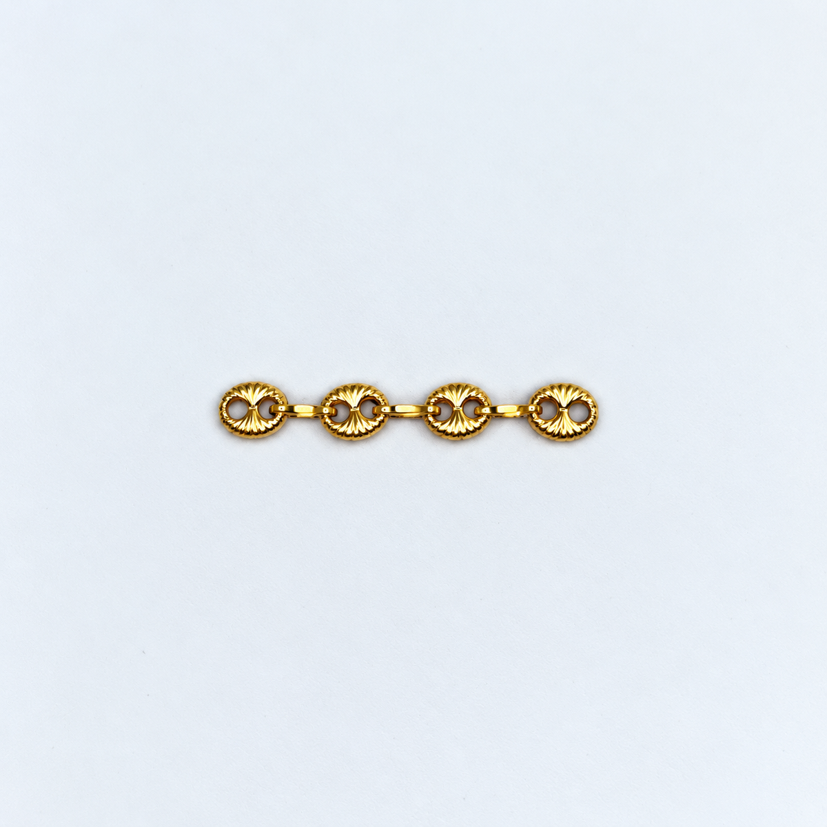 HERRAJE RETAZO GC DIAMANTADO 4,8 MM ORO AMARILLO 18K 0,64 GR / 3,2 CM