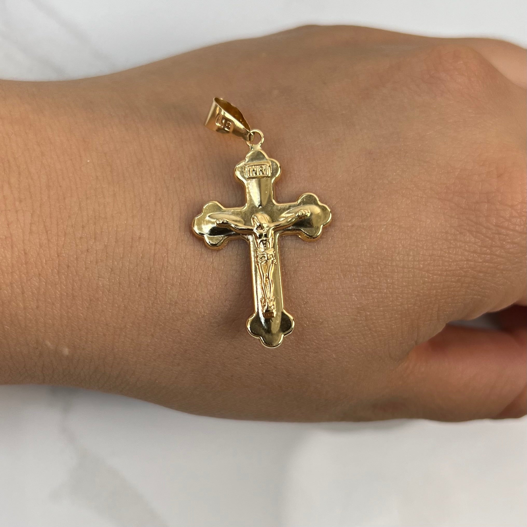 DIJE CRUZ ORO AMARILLO 18K 1,90 GR / 21,3 MM / 33 CM