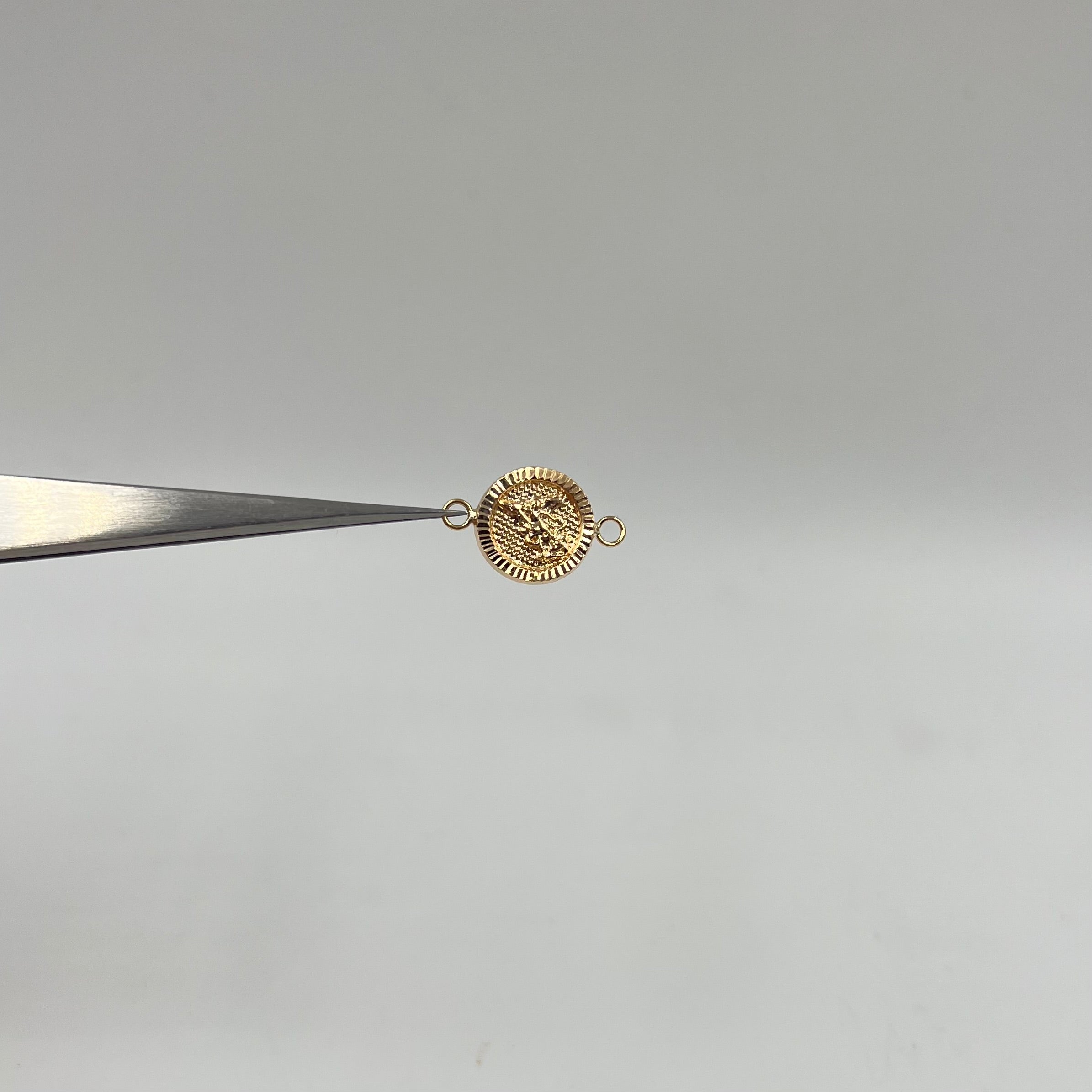 HERRAJE SAN MIGUEL ARCANGEL DIAMANTADO  ORO AMARILLO 18K 0,75 GR / 1,7 CM