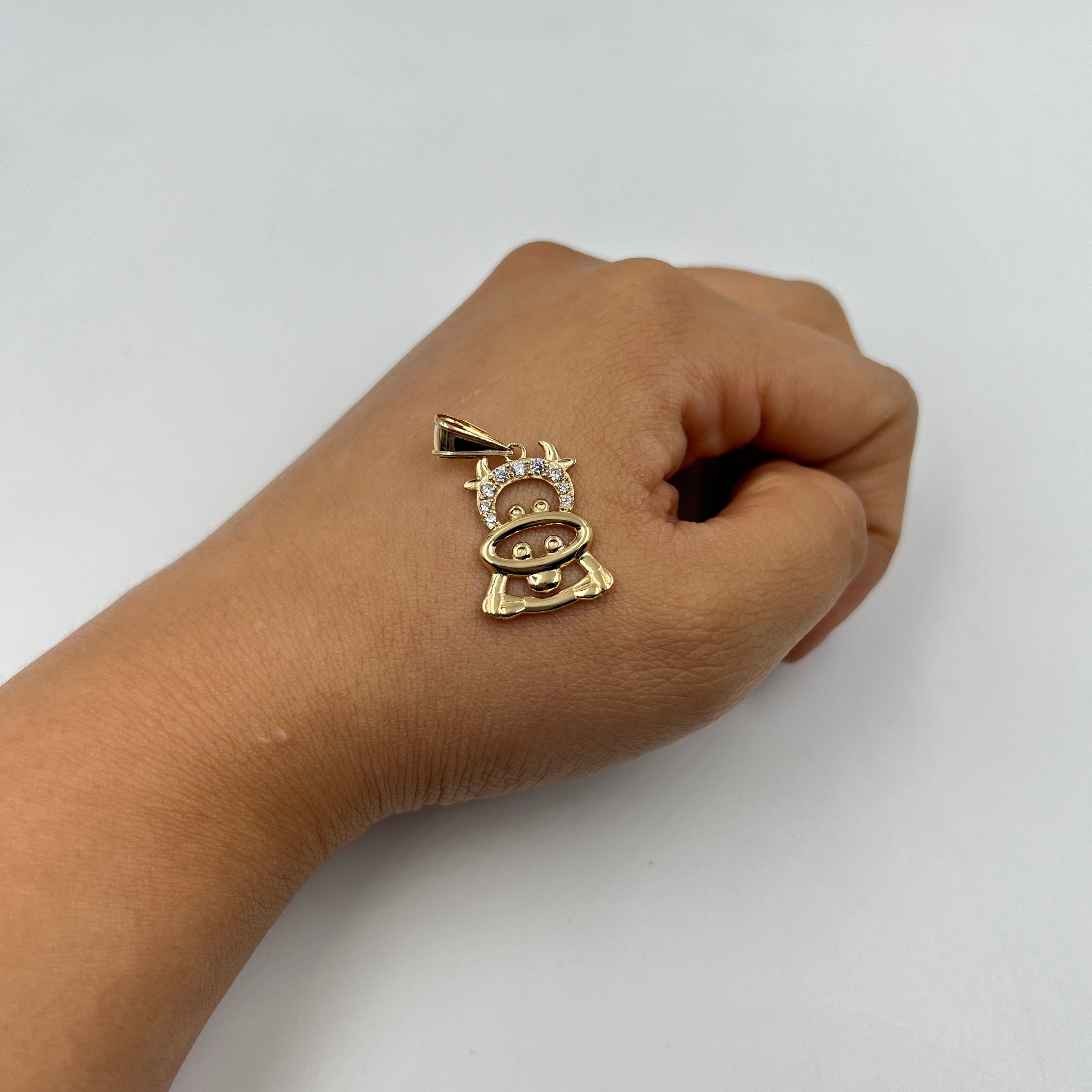DIJE VACA CASTING  ORO AMARILLO 18K 2,29 GR / 15 MM / 2,1 CM
