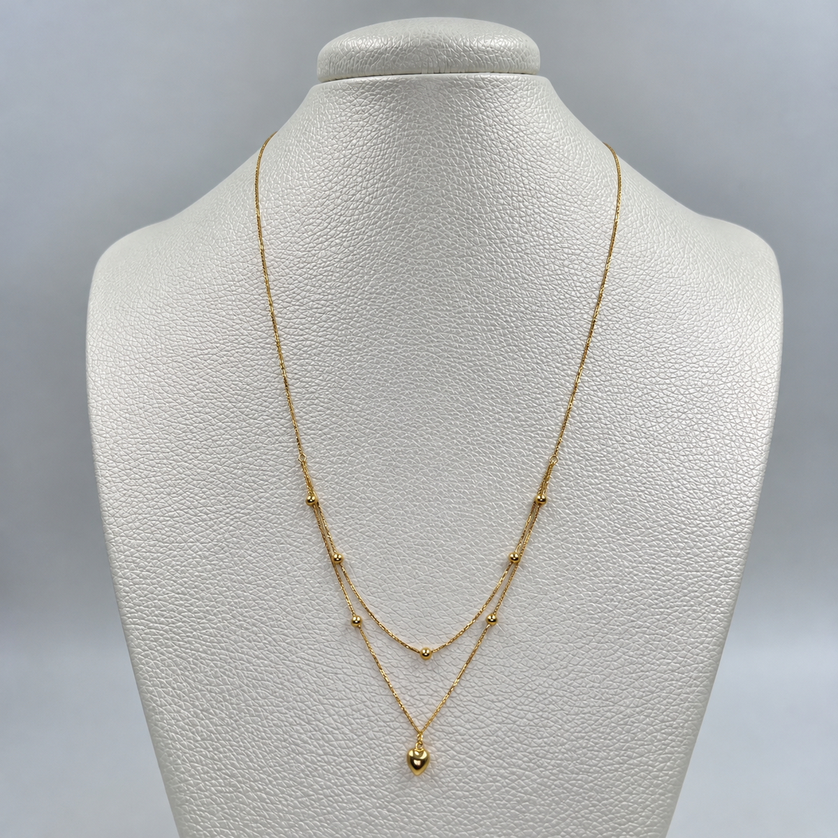 CADENA ITALY VENECIANA ESPECIAL BOLA LISA Y CORAZON ORO AMARILLO 18K +3 / 0,97 GR / 0,6 MM / 45 CM
