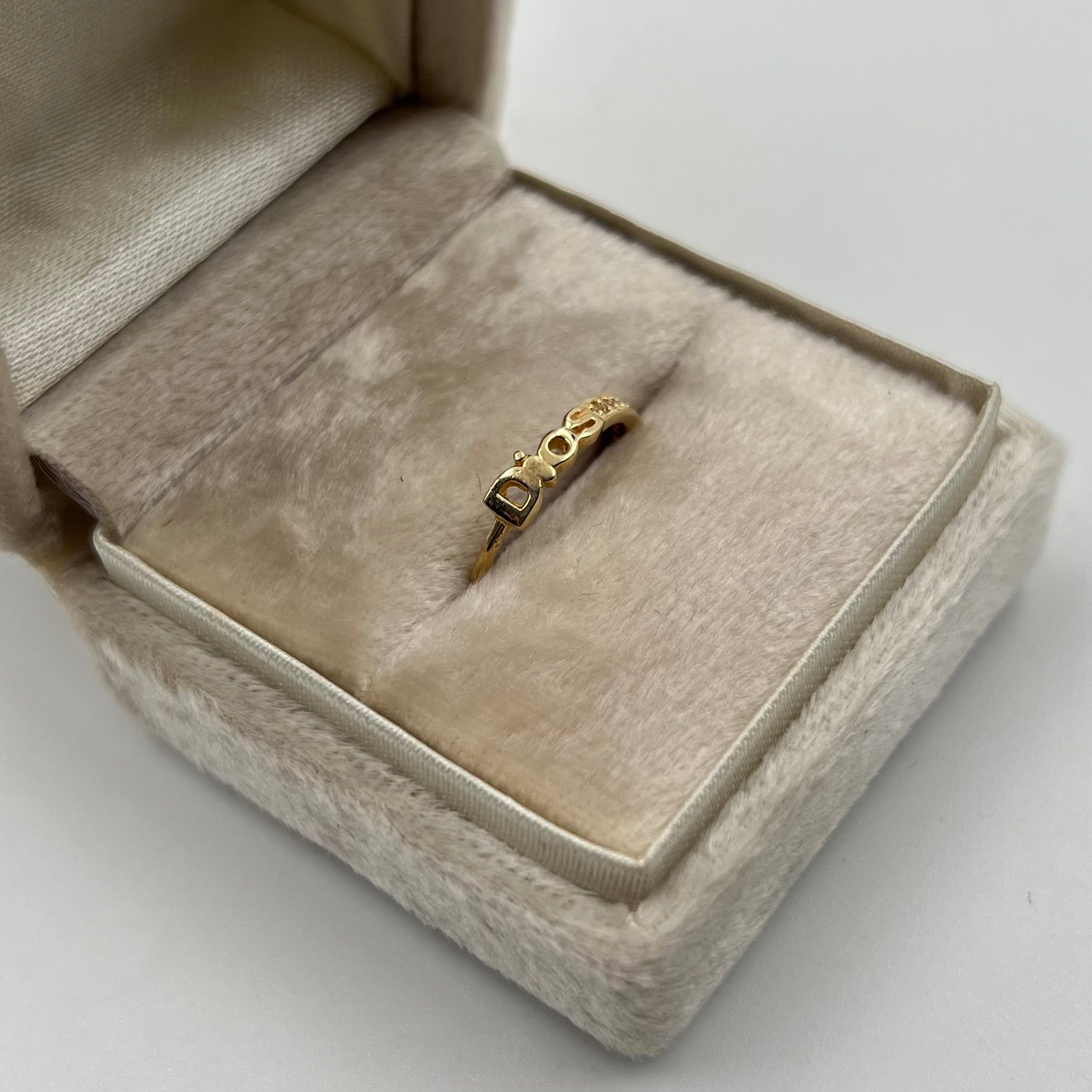 ANILLO DIOS CIRCONES  ORO AMARILLO 18K / TALLA 4/5 / 1,29 GR / 2 MM