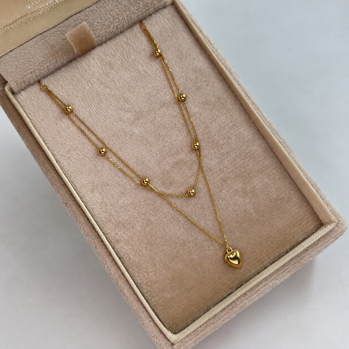 CADENA ITALY VENECIANA ESPECIAL BOLA LISA Y CORAZON ORO AMARILLO 18K +3 / 0,97 GR / 0,6 MM / 45 CM