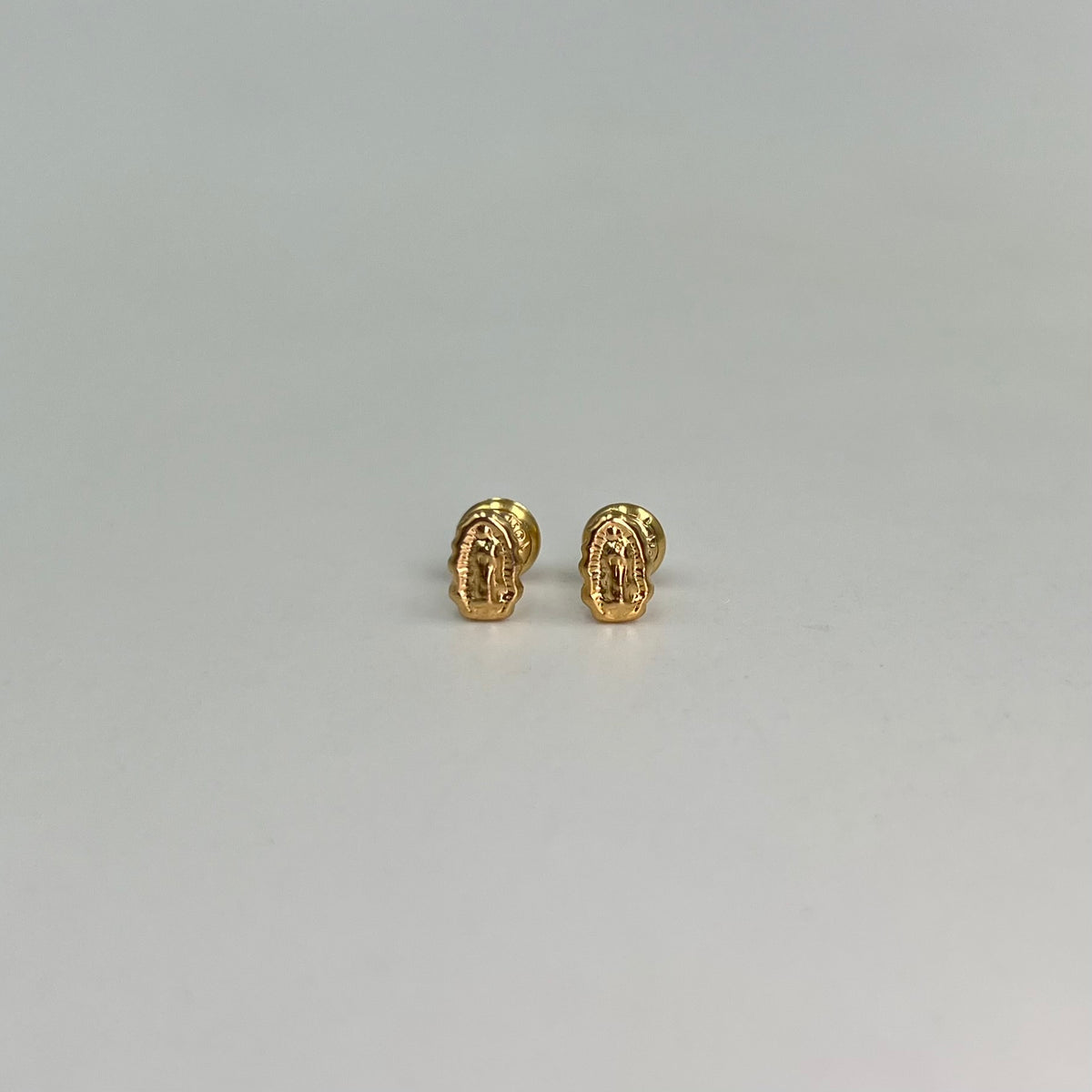 TOPOS VIRGEN GUADALUPE SILUETA ORO AMARILLO 18K 0,65 GR / 4,8 MM