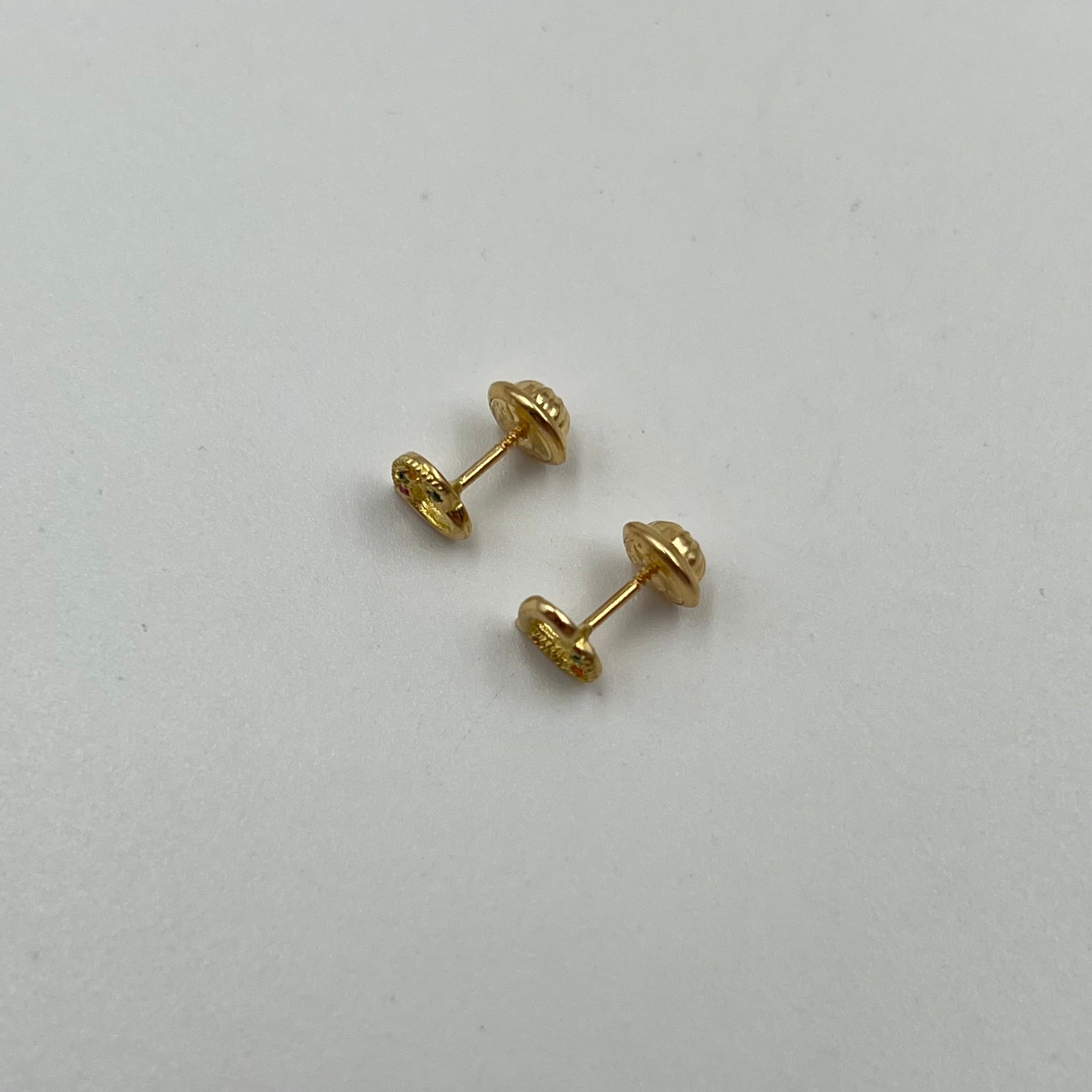TOPOS CORAZON CIRCONES  ORO AMARILLO 18K 0,77 GR / 6 MM