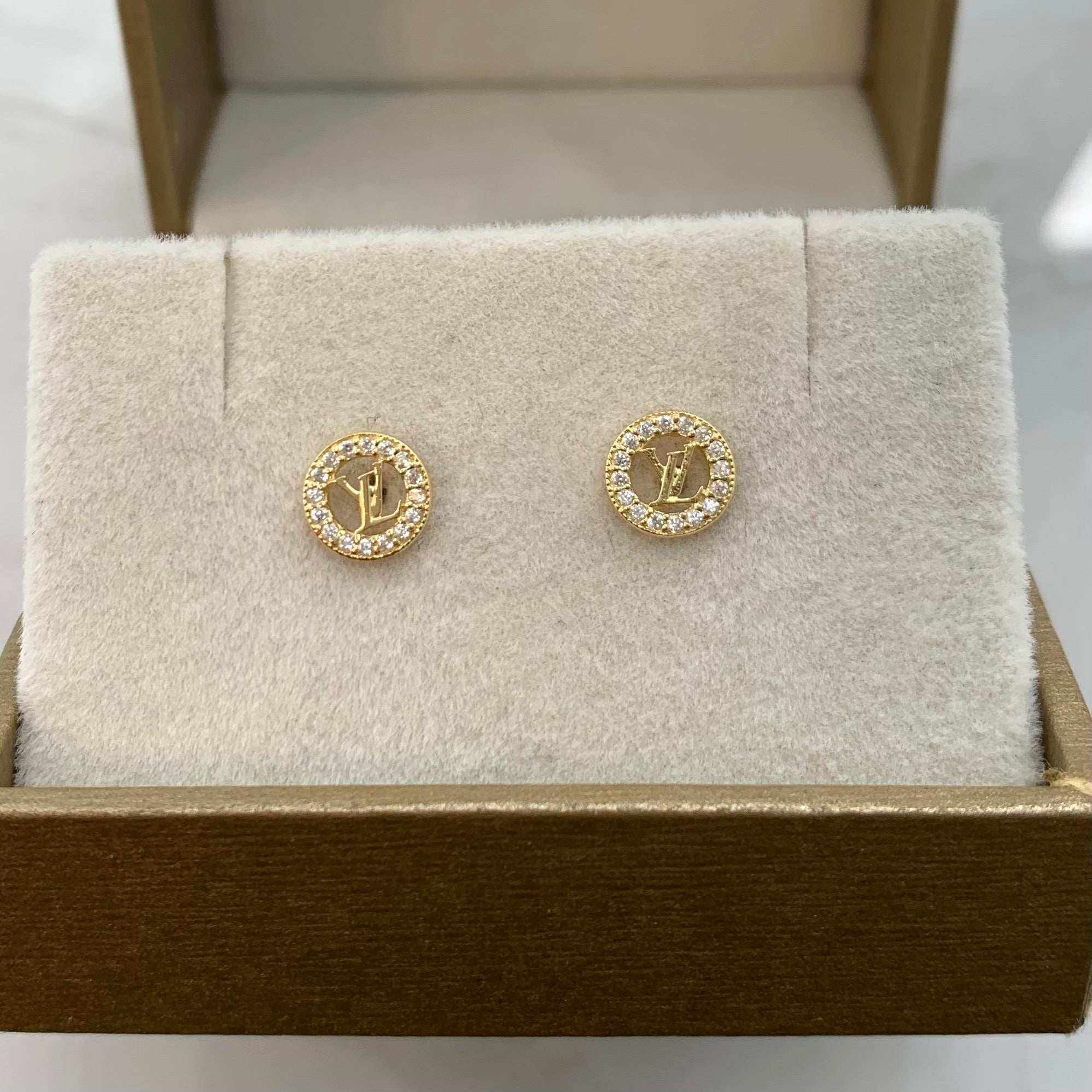 TOPOS LV / CIRCONES BLANCOS ORO AMARILLO 18K 0,85 GR / 7 MM