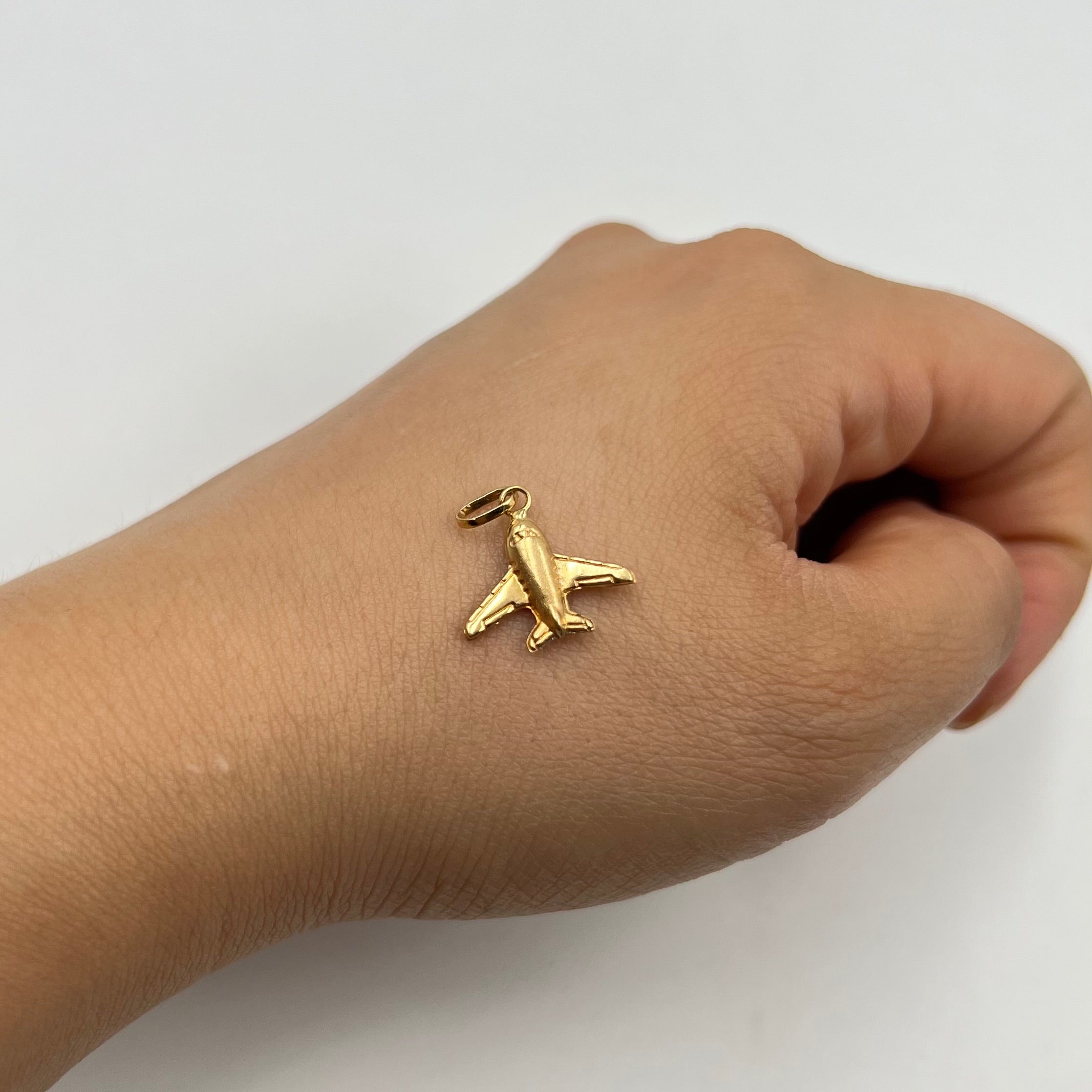 DIJE AVION  ORO AMARILLO 18K 0,49 GR / 15 MM / 1,4 CM