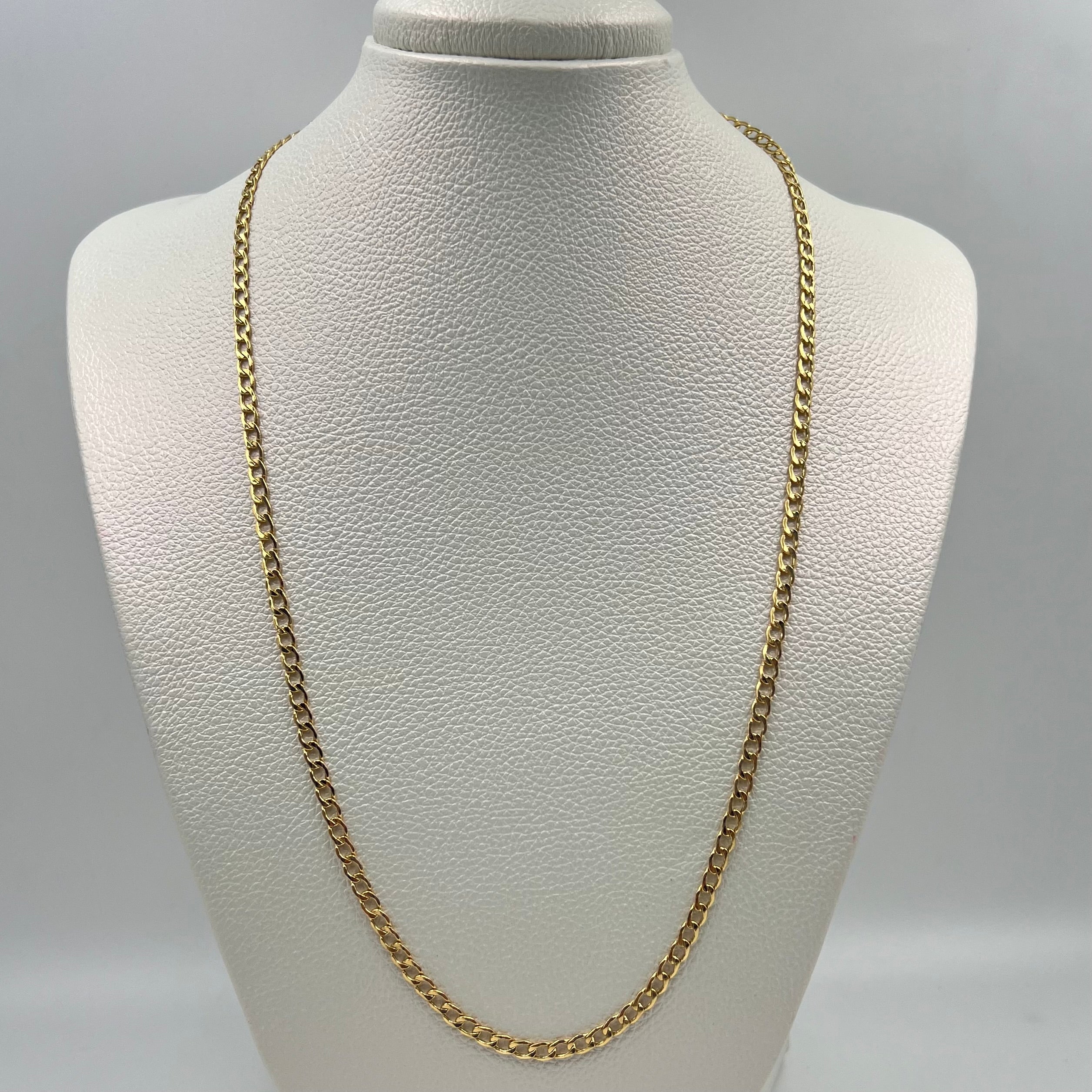 CADENA ITALY CUBANA  ORO AMARILLO 18K +3 / 6,21 GR / 3,5 MM / 60 CM