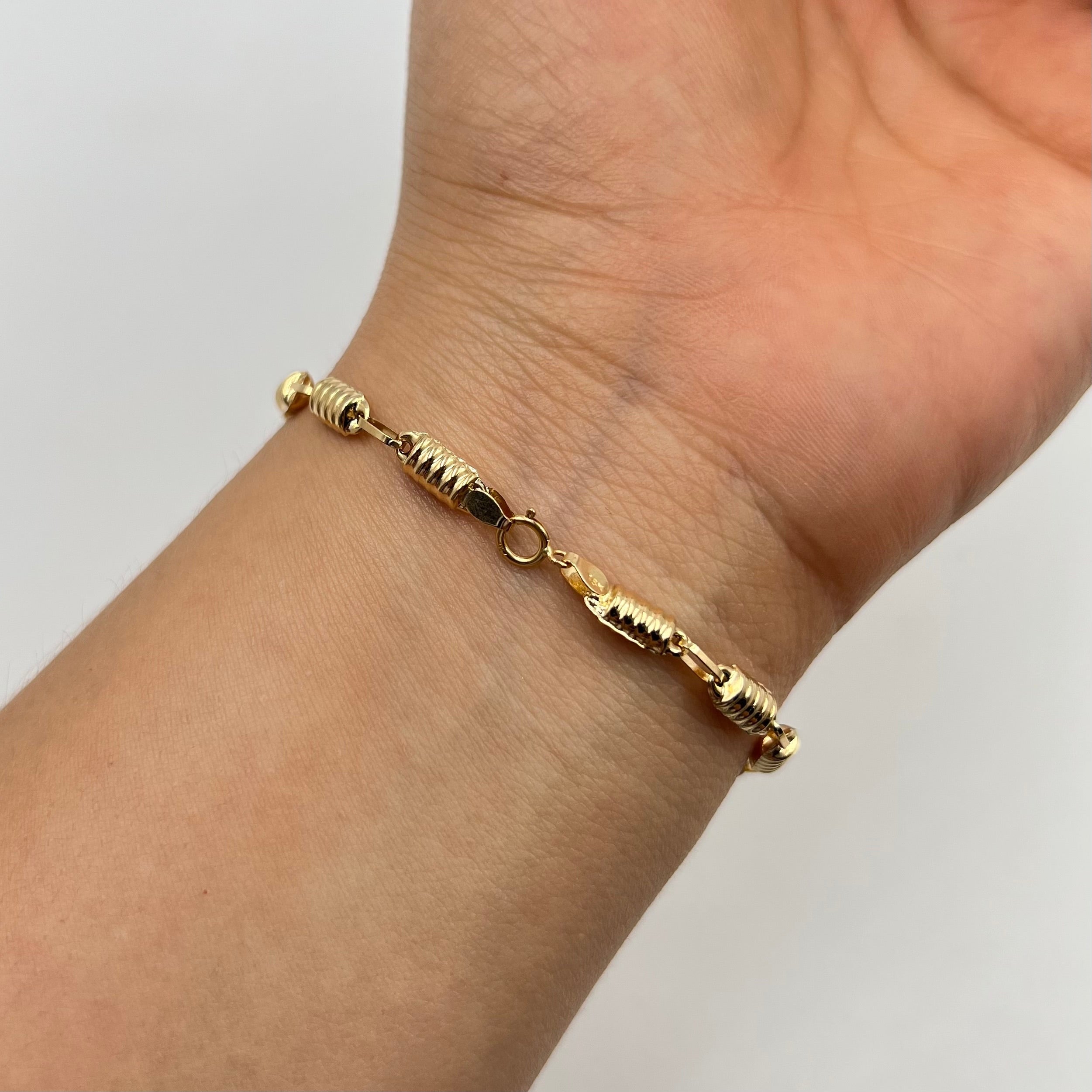 PULSO RUSTICO  ORO AMARILLO 18K 2,2 GR / 3 MM / 18 CM