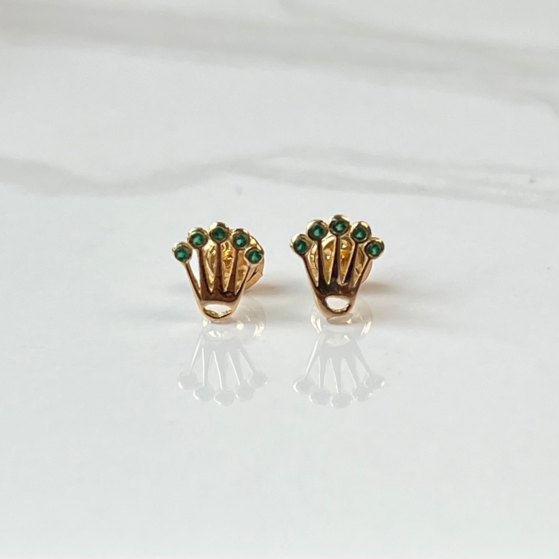 TOPOS RX CIRCON VERDE ORO AMARILLO 18K 0,96 GR / 7 MM