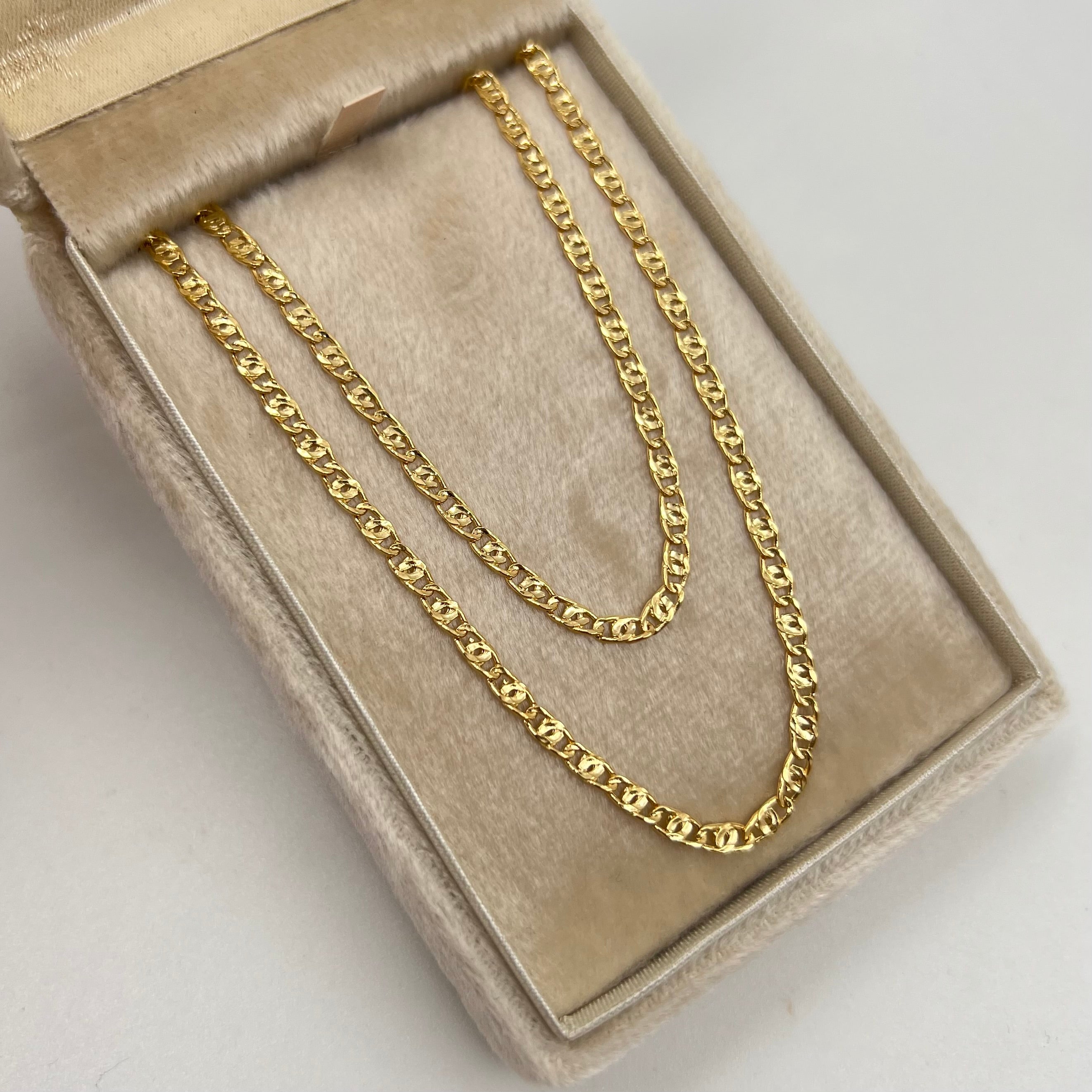 CADENA ITALY ESCALERA  ORO AMARILLO 18K +3 / 4,48 GR / 2,7 MM / 60 CM