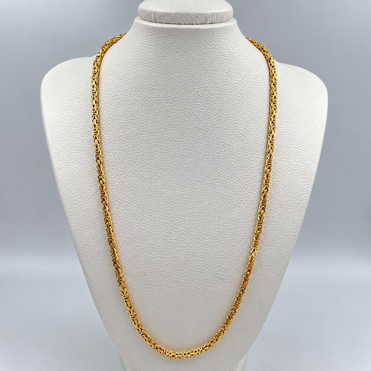 CADENA ITALY BIZANTINO ORO AMARILLO 18K 22,68 GR / 3,2 MM / 60 CM