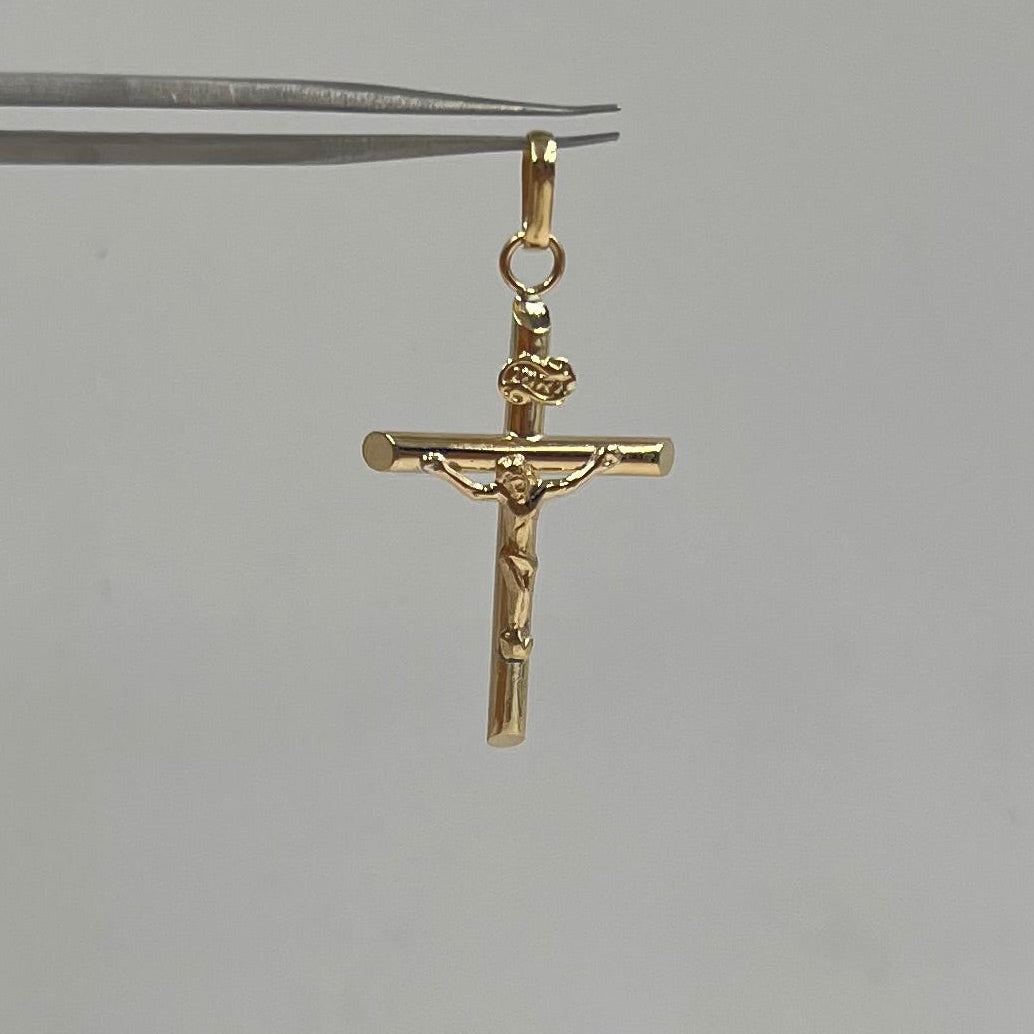 DIJE CRISTO  ORO AMARILLO 18K 1,2 GR / 2,5 MM / 3,4 CM