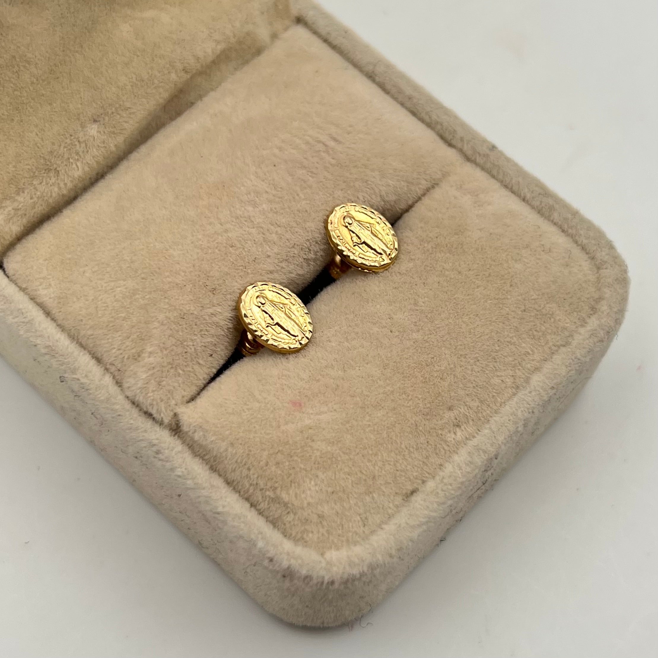 TOPOS VIRGEN DE LA MILAGROSA  ORO AMARILLO 18K 0,85 GR / 6 MM