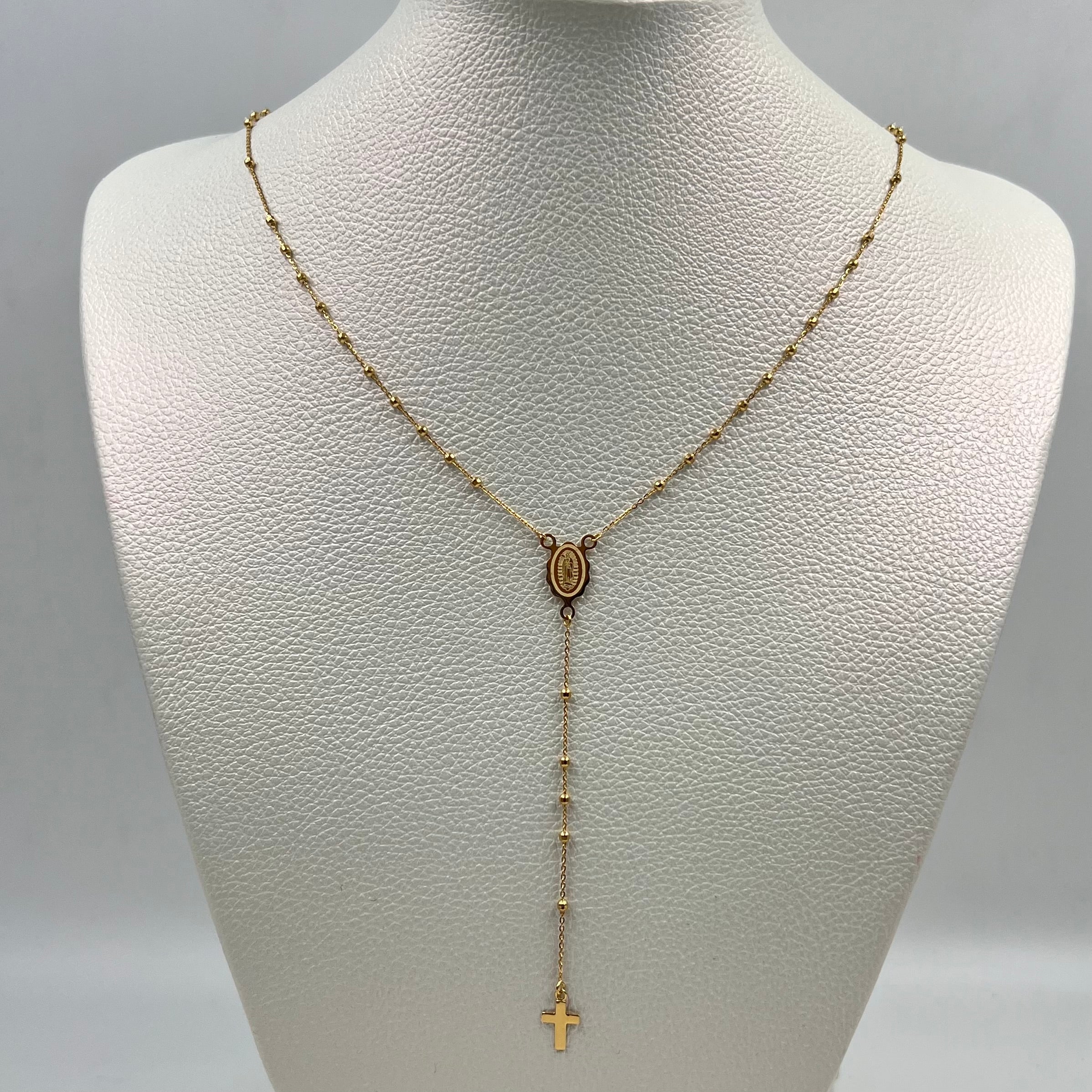 ROSARIO ITALY VIRGEN DE GUADALUPE  ORO AMARILLO 18K +3 / 3,82 GR / 2 MM / 50 CM