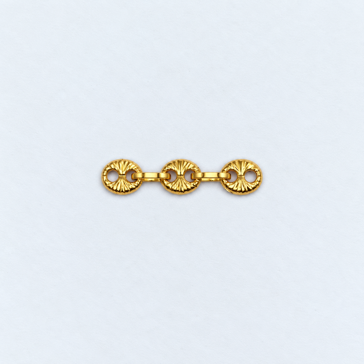 HERRAJE RETAZO GC DIAMANTADO 3MM ORO AMARILLO 18K 0,26 GR / 2 CM