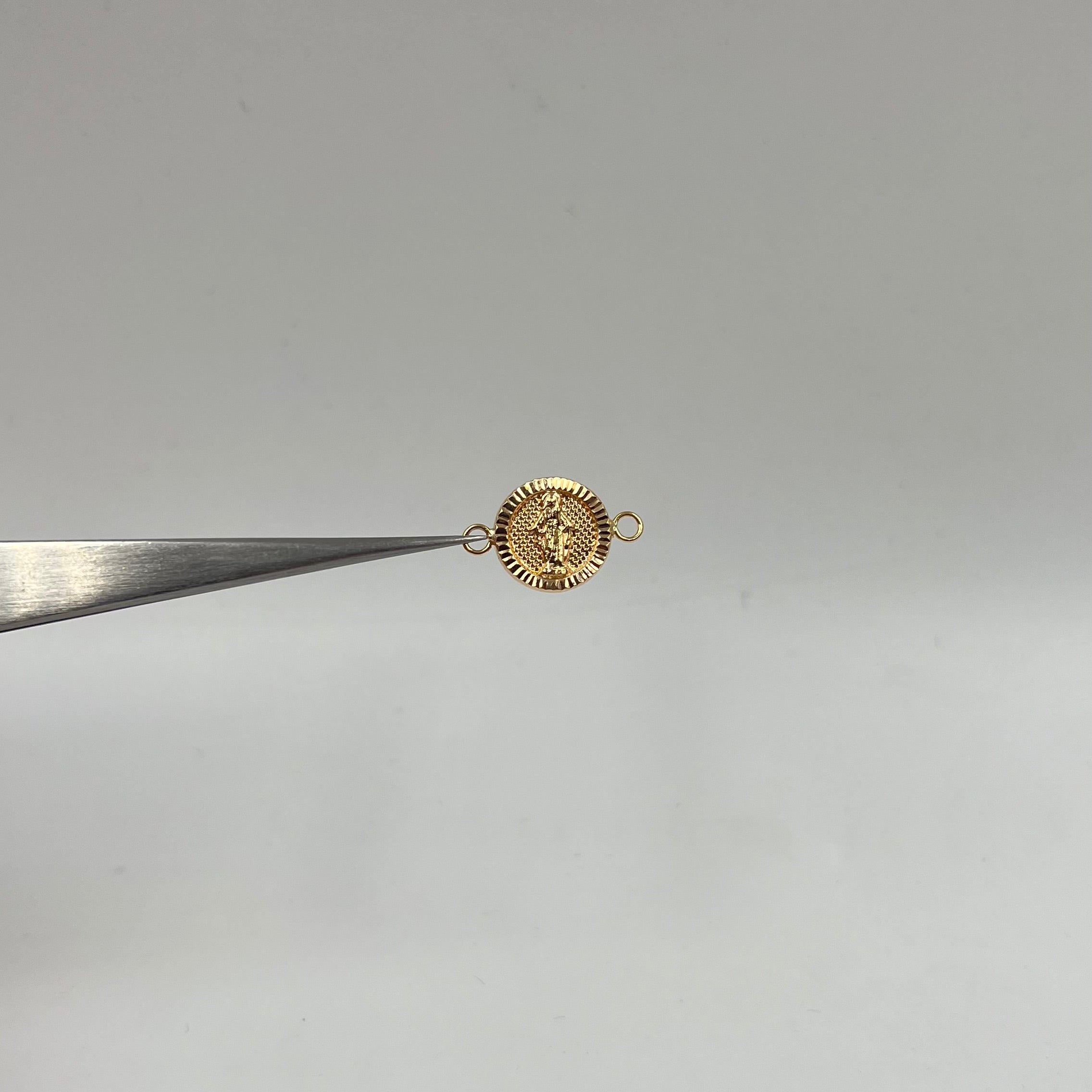 HERRAJE VIRGEN DE LA MILAGROSA DIAMANTADO  ORO AMARILLO 18K 0,66 GR / 1,8 CM