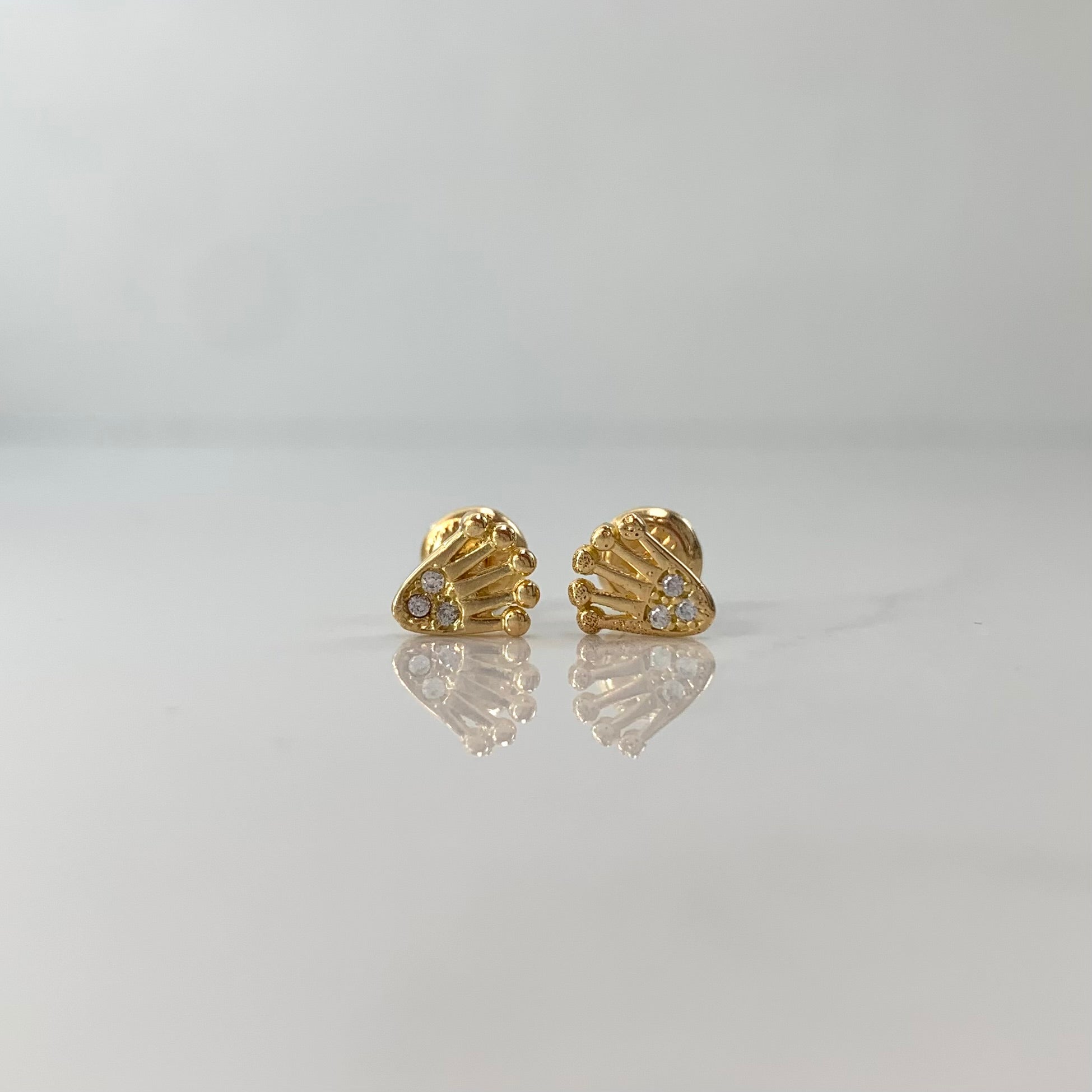 TOPOS RX / CIRCONES BLANCOS  ORO AMARILLO 18K 0,95 GR / 7 MM