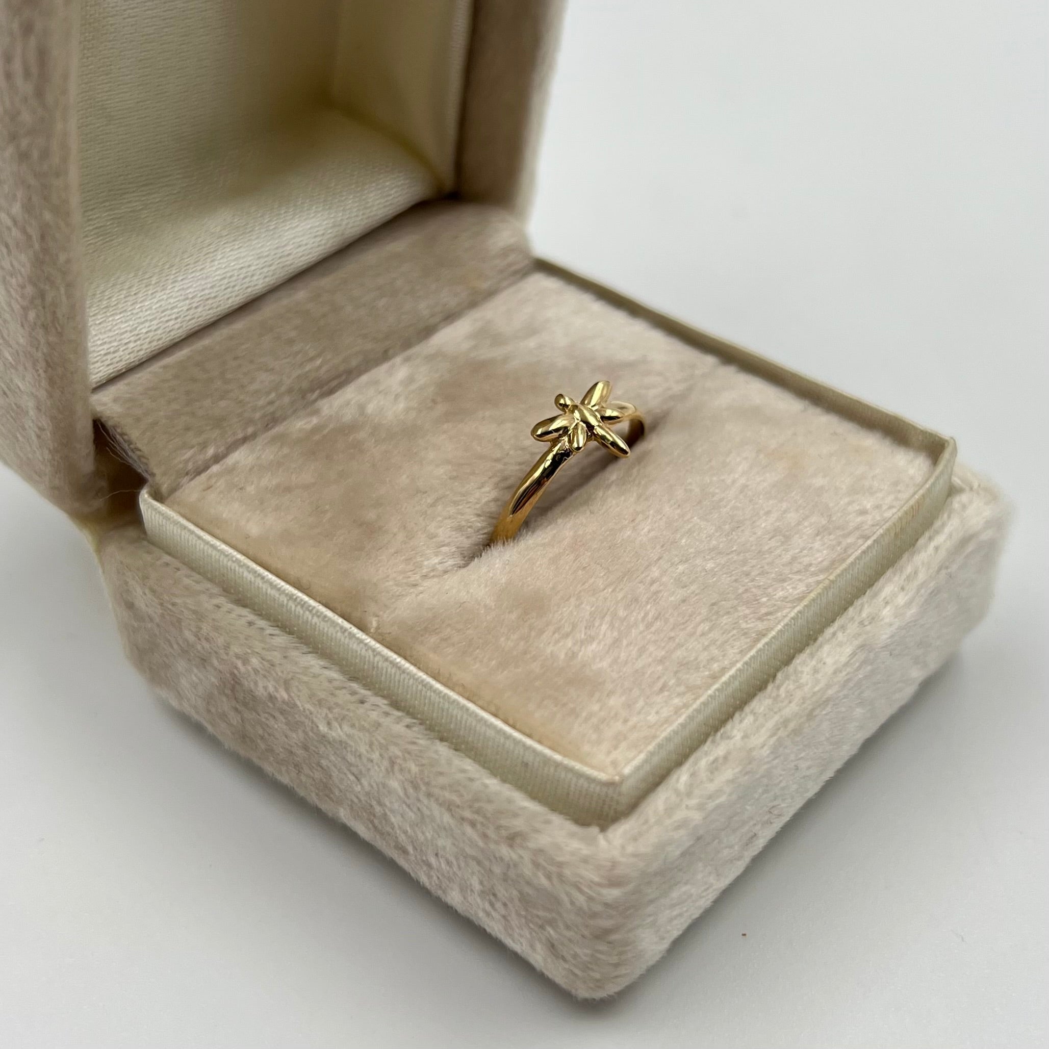 ANILLO LIBELULA ORO AMARILLO 18K / TALLA 5 3/4 / 1,05 GR / 1,8 MM