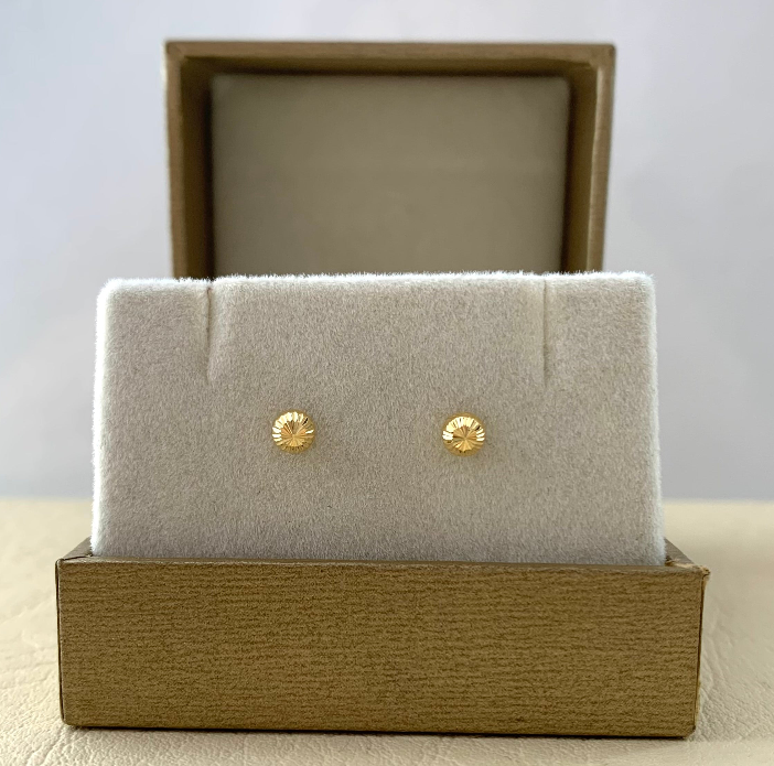 TOPOS BOLA DIAMANTADA  ORO AMARILLO 18K 0,55 GR / 4 MM