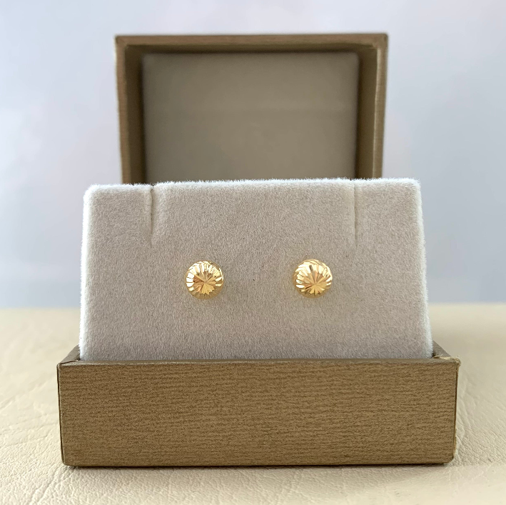 TOPOS BOLA DIAMANTADA  ORO AMARILLO 18K 0,63 GR / 5 MM