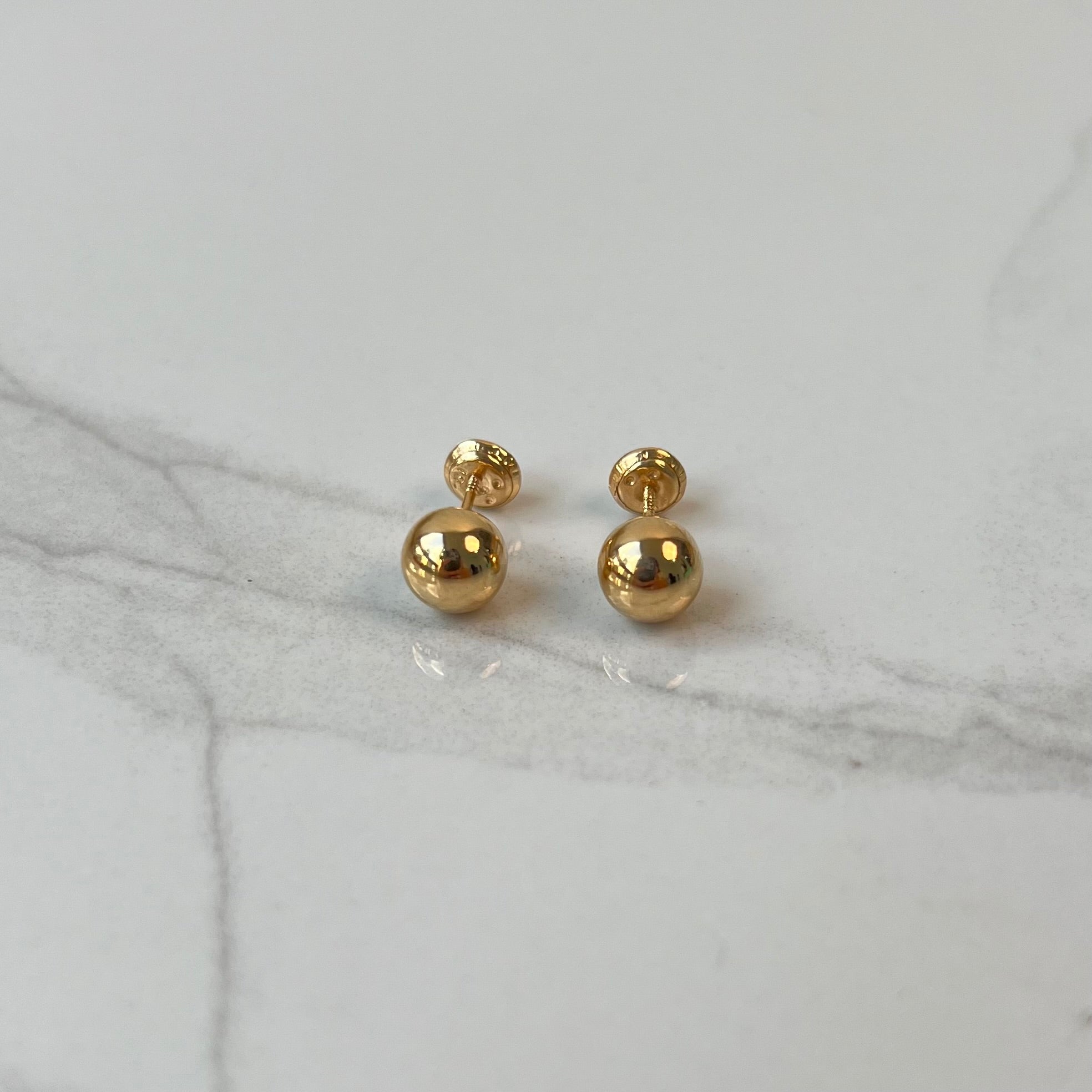TOPOS BOLA LISA ORO AMARILLO 18K 0,81 GR / 7 MM