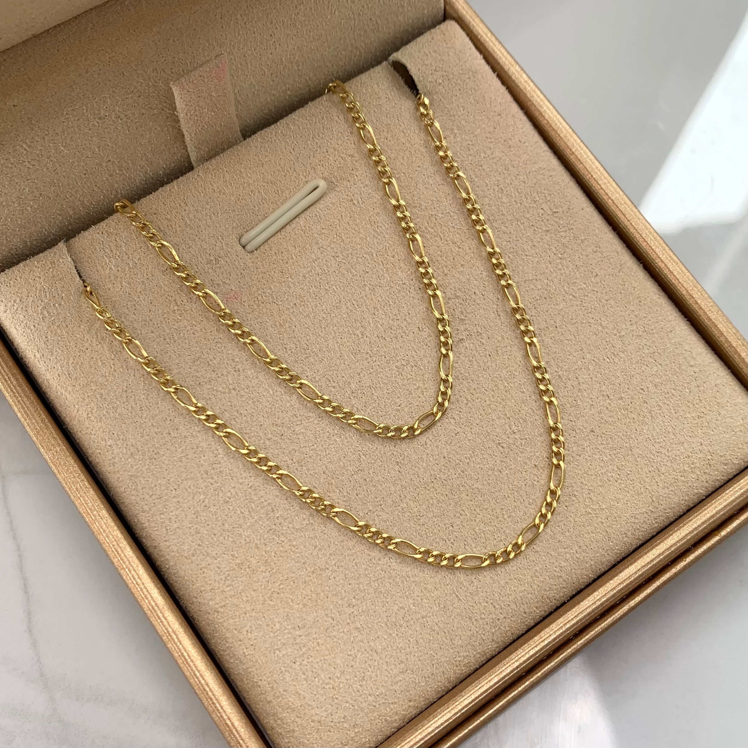 CADENA ITALY FIGARO 3X1 ORO AMARILLO 18K +1 / 1,55 GR / 1,9 MM / 50 CM