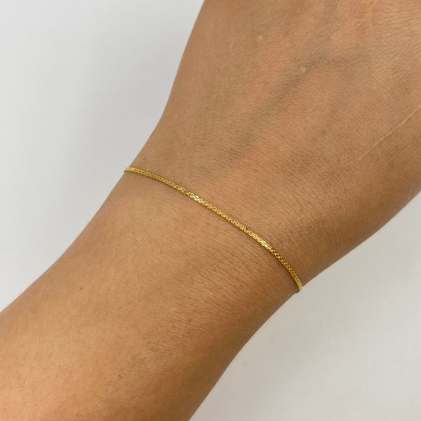 PULSO ITALY CHINO  ORO AMARILLO 18K +3 / 0,7 GR / 1 MM / 17 CM