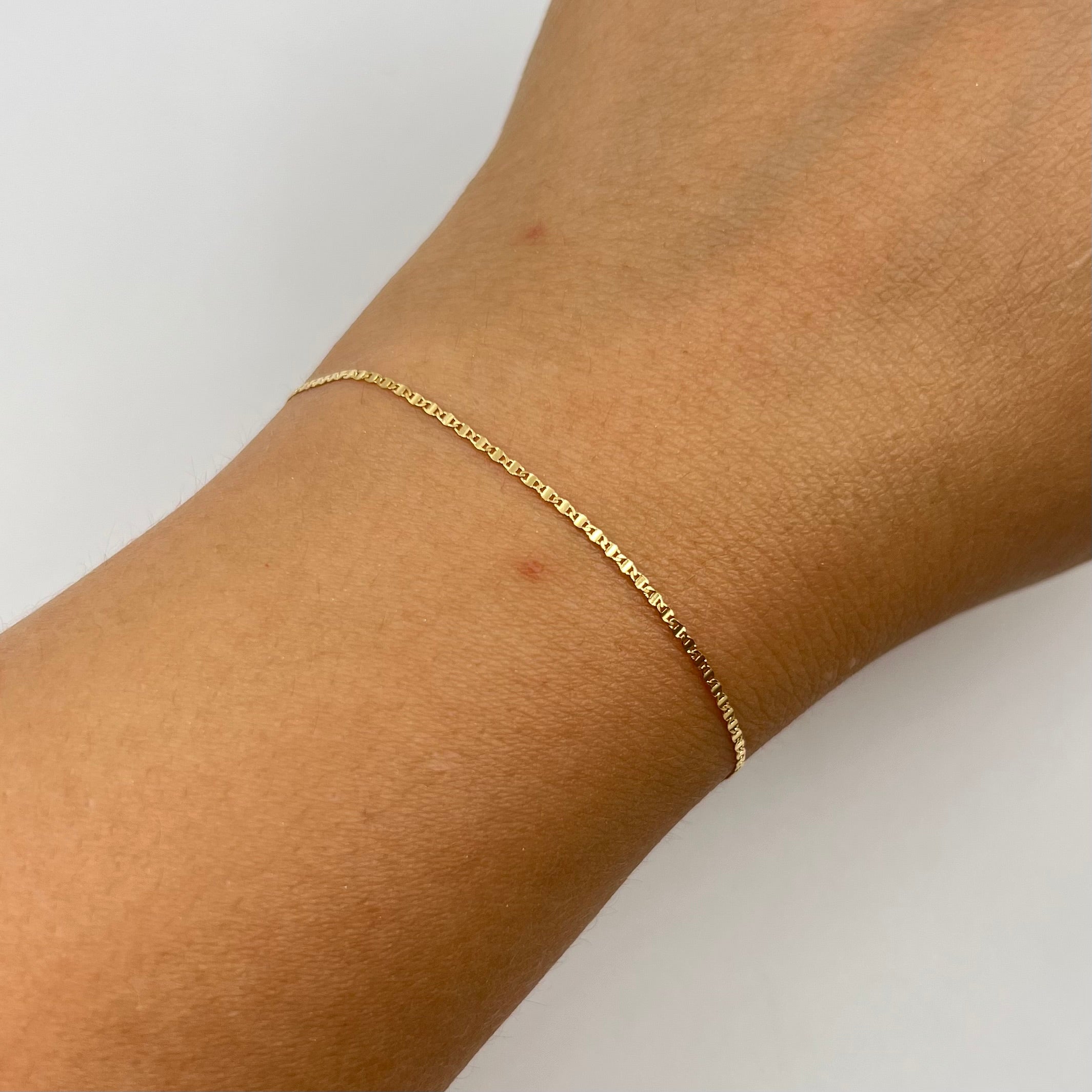 PULSO ITALY ESCALERA ORO AMARILLO 18K +3 / 0,58 GR / 1,1 MM / 18 CM