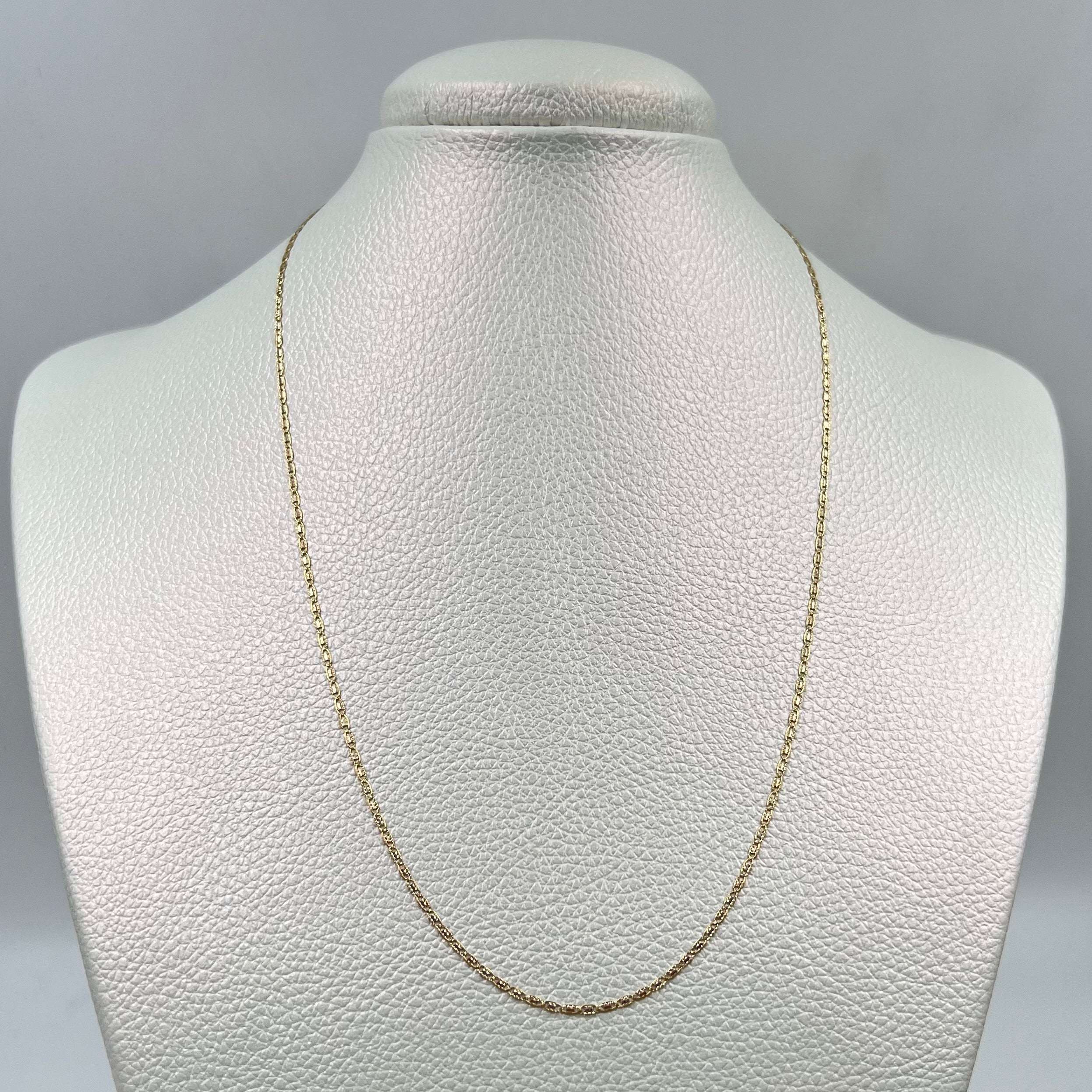 CADENA ITALY PLANA TRES OROS 18K +3 / 1,79 GR / 1,3 MM / 45 CM