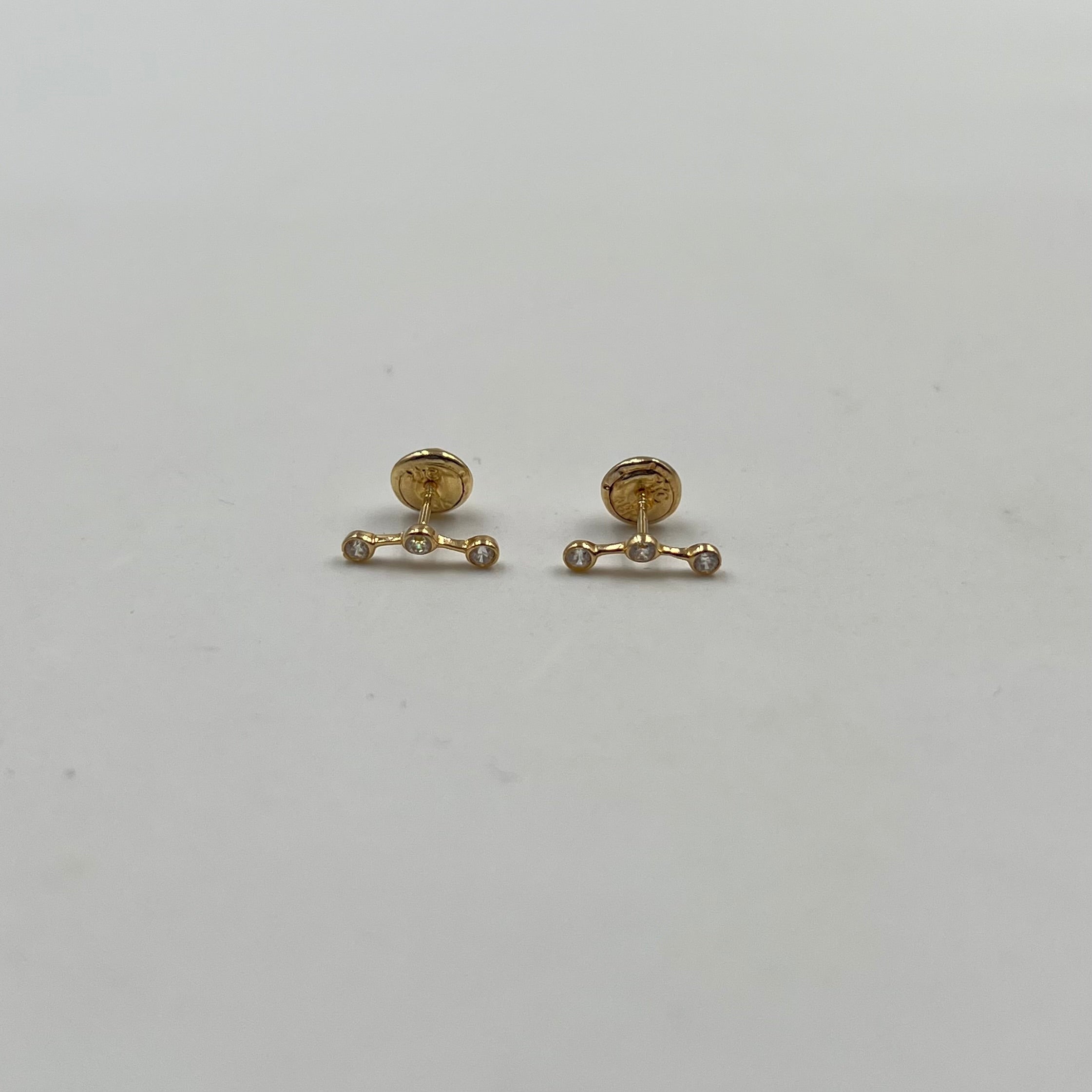 TOPOS TRIO CIRCON BLANCO  ORO AMARILLO 18K 0,71 GR / 10 MM