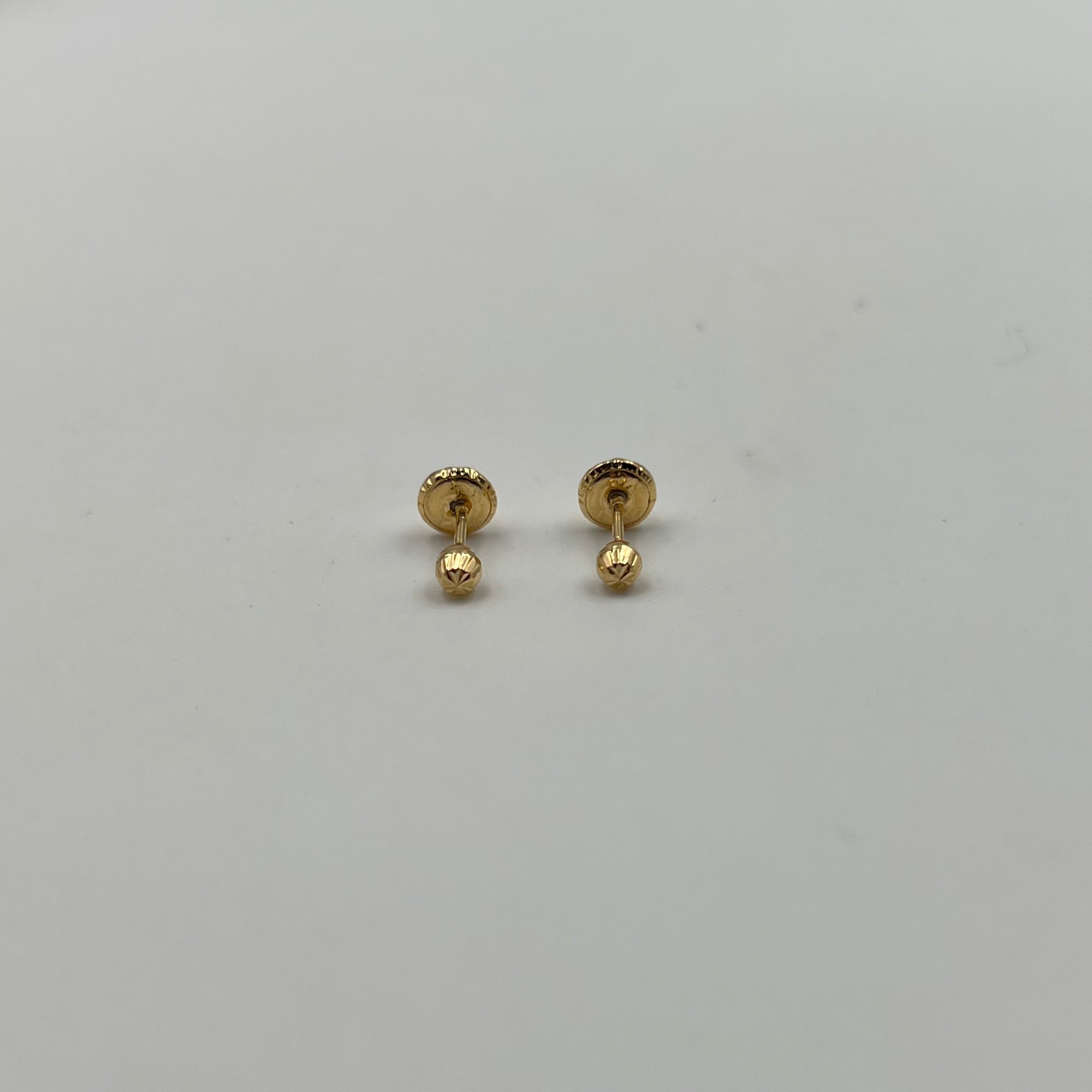 TOPOS BOLA DIAMANTADA  ORO AMARILLO 18K 0,42 GR / 3 MM
