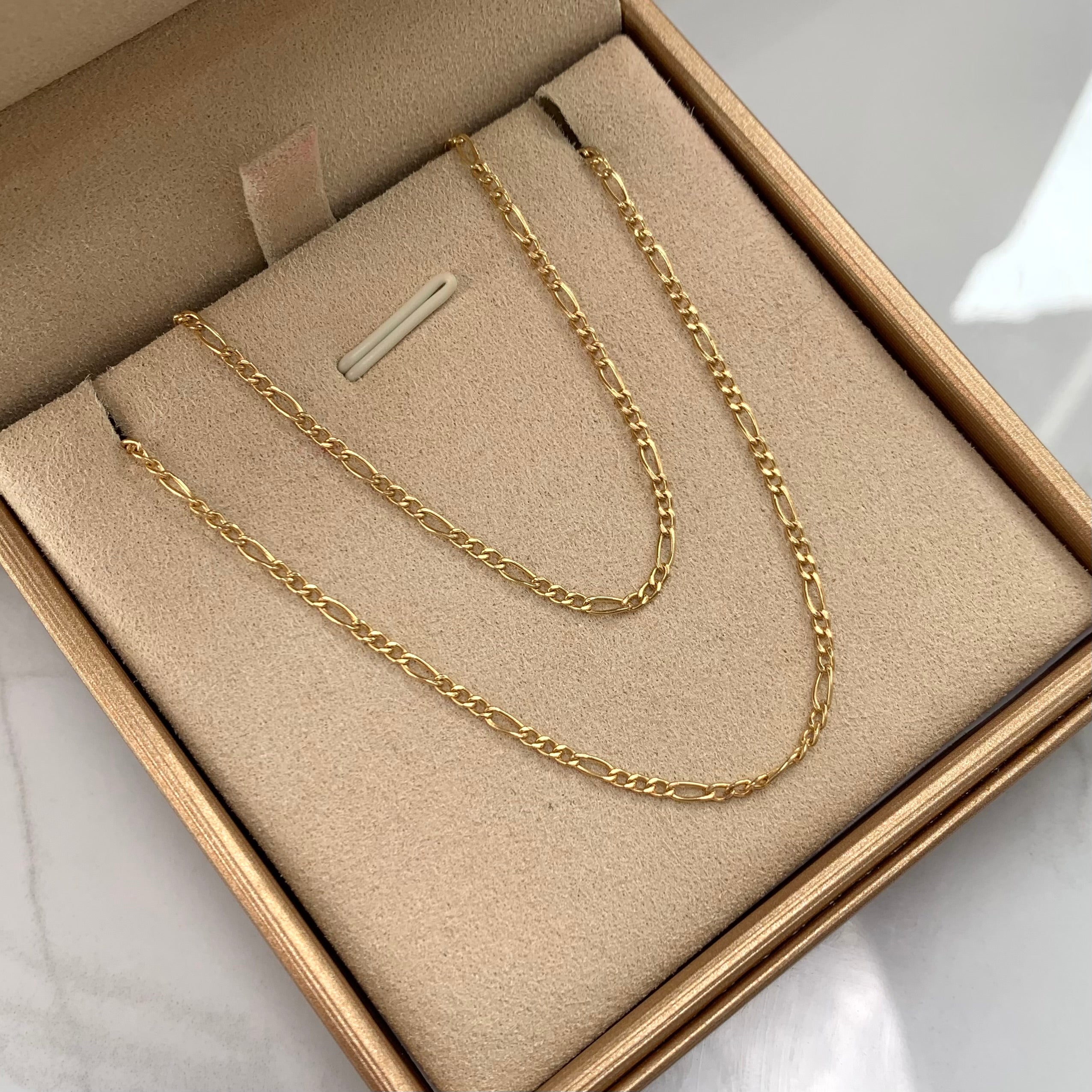 CADENA ITALY FIGARO 3X1 ORO AMARILLO 18K +1 / 1,5 GR / 1,8 MM / 45 CM