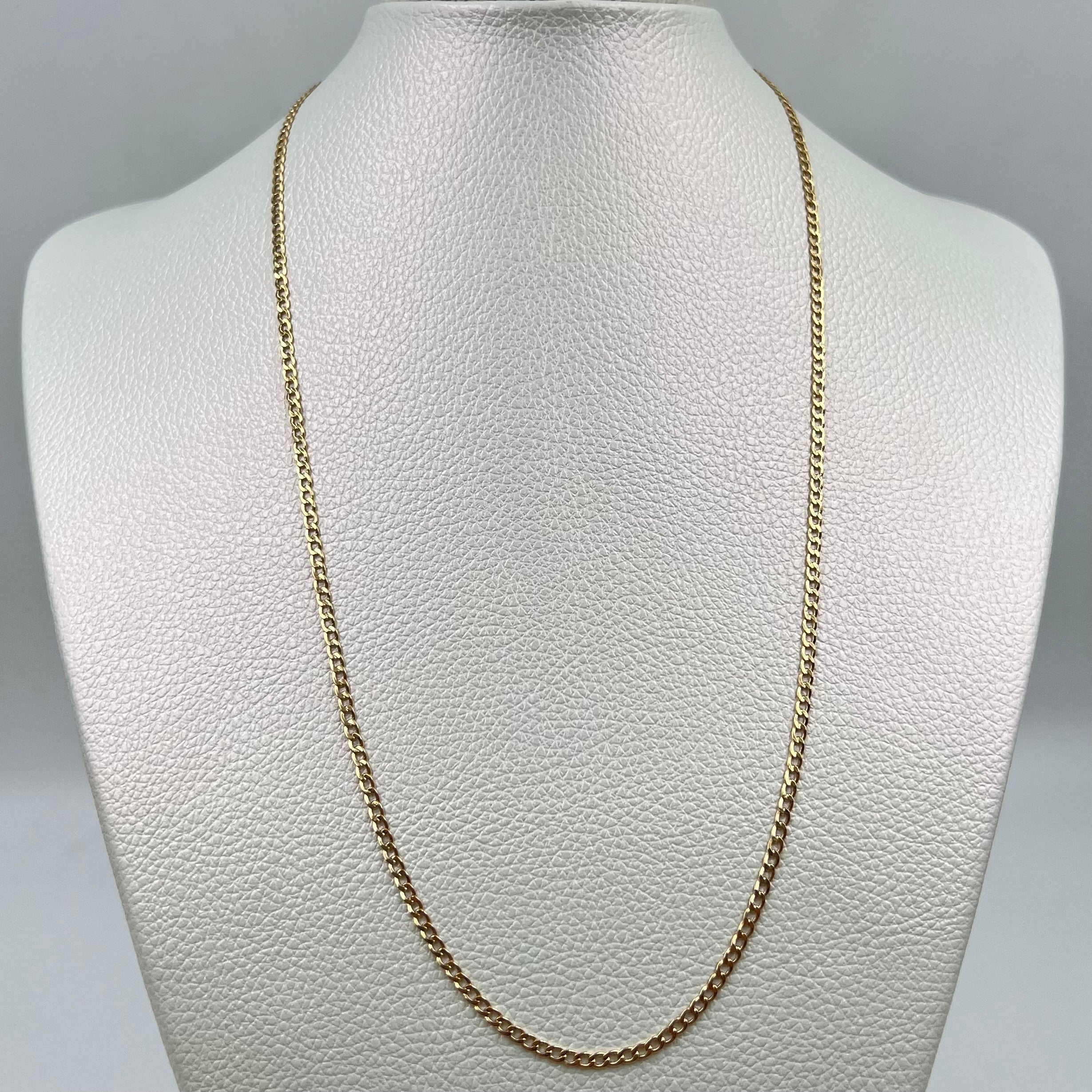 CADENA ITALY CUBANA  ORO AMARILLO 18K +3 / 2,06 GR / 2,2 MM / 45 CM