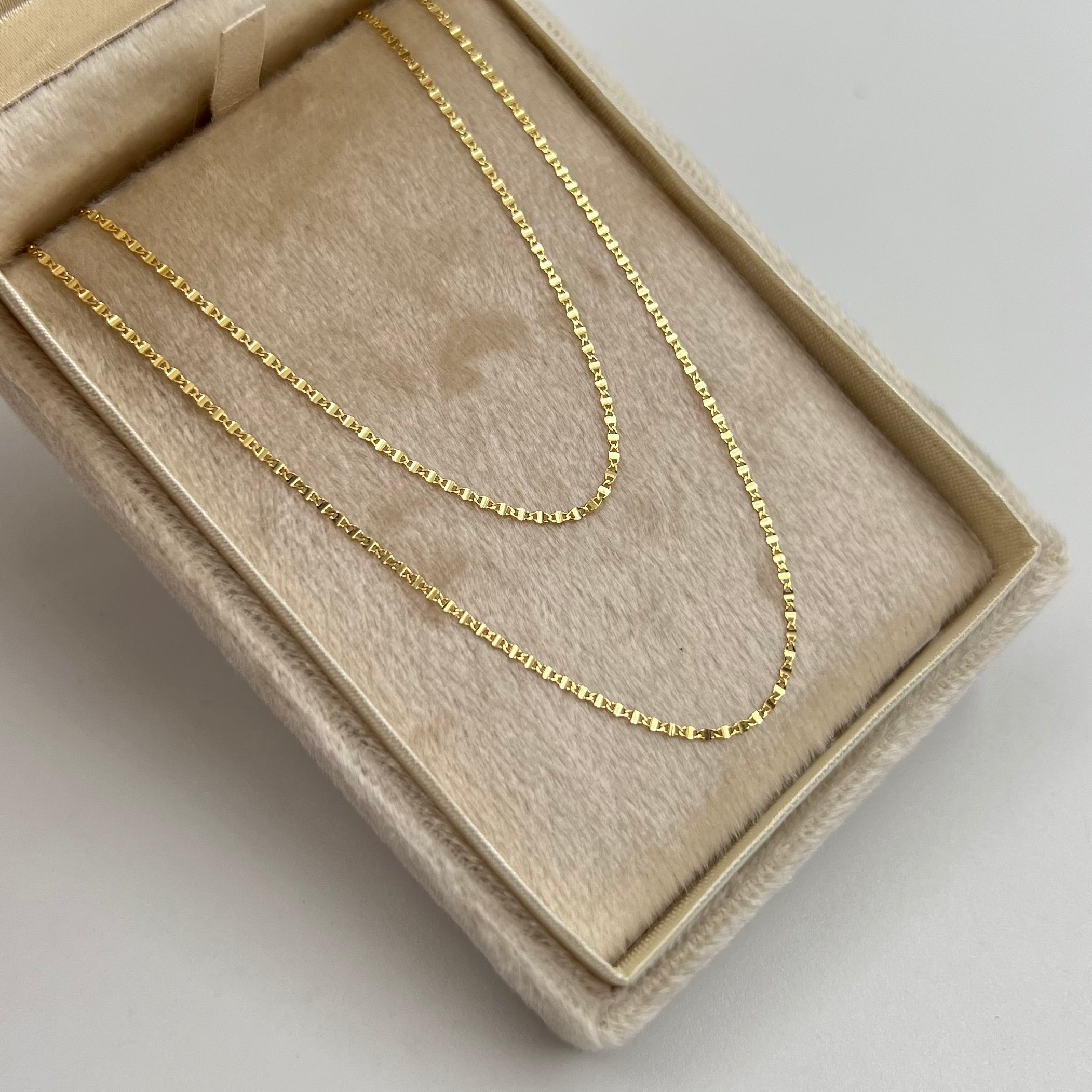 CADENA ITALY ESCALERA  ORO AMARILLO 18K +3 / 1,11 GR / 1,1 MM / 45 CM