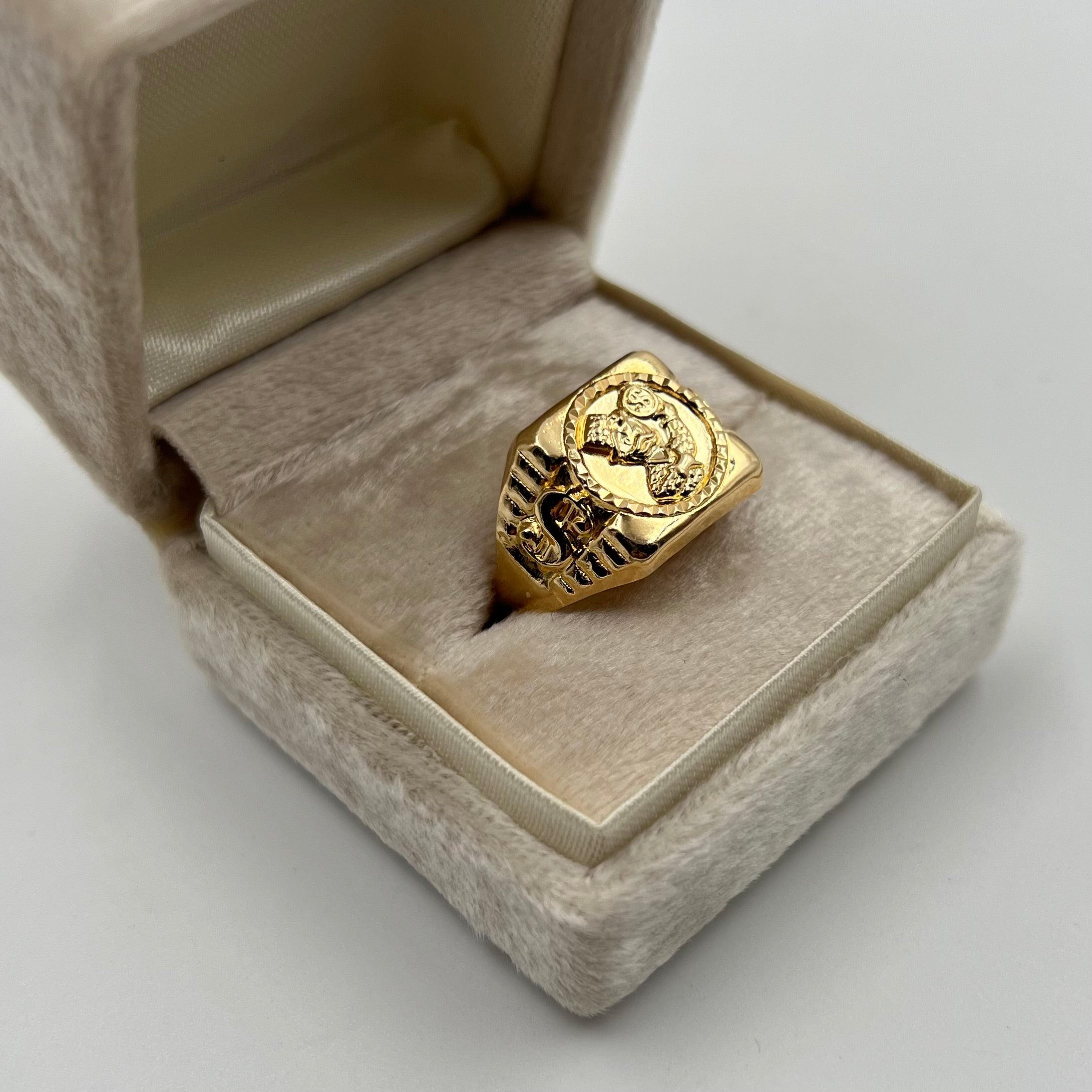 ANILLO PATO ORO AMARILLO 18K / TALLA 12 / 3,77 GR / 15 MM