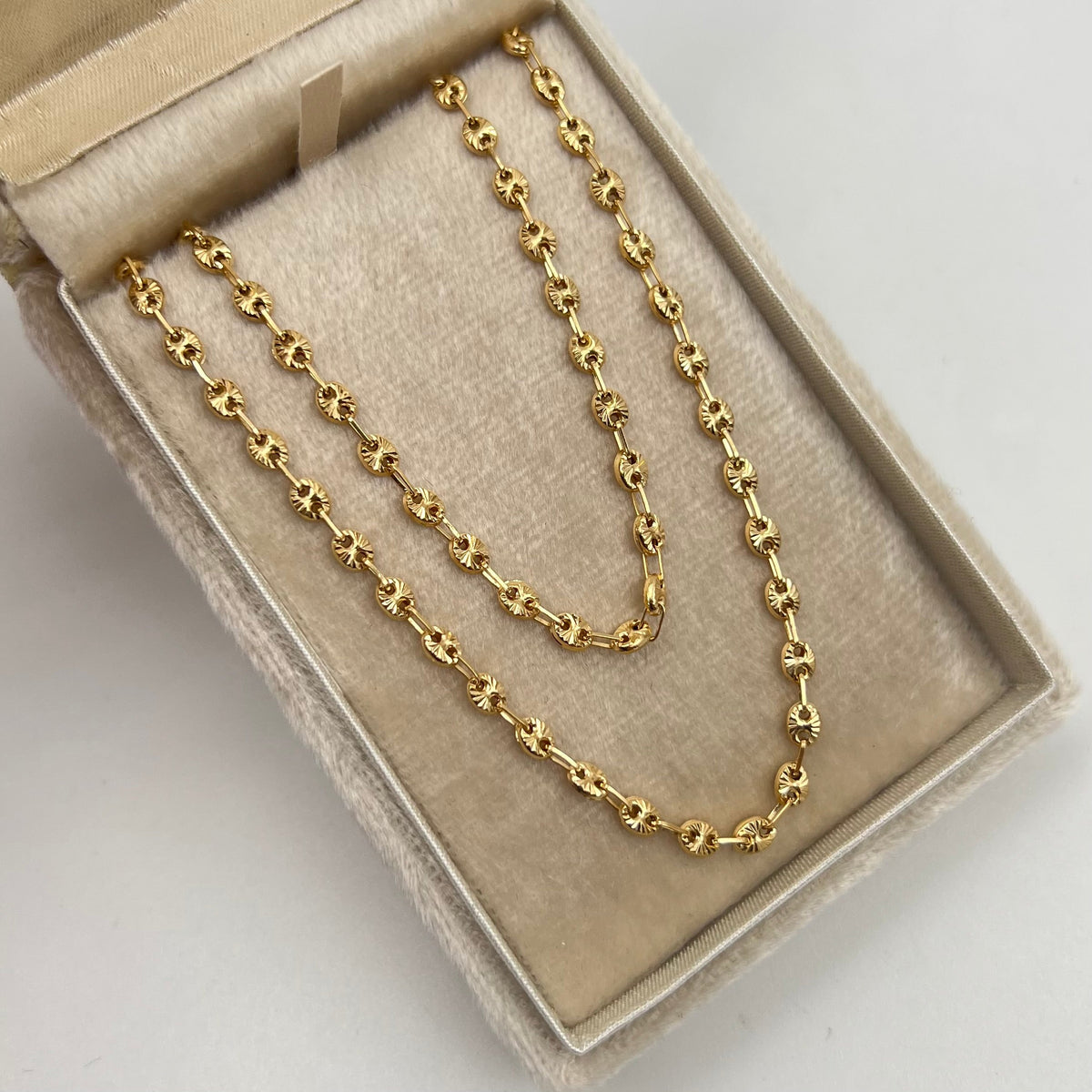 CADENA BABY GC DIAMANTADO REAZA ITALY ORO AMARILLO 18K +1 / 6,58 GR / 3 MM / 62 CM