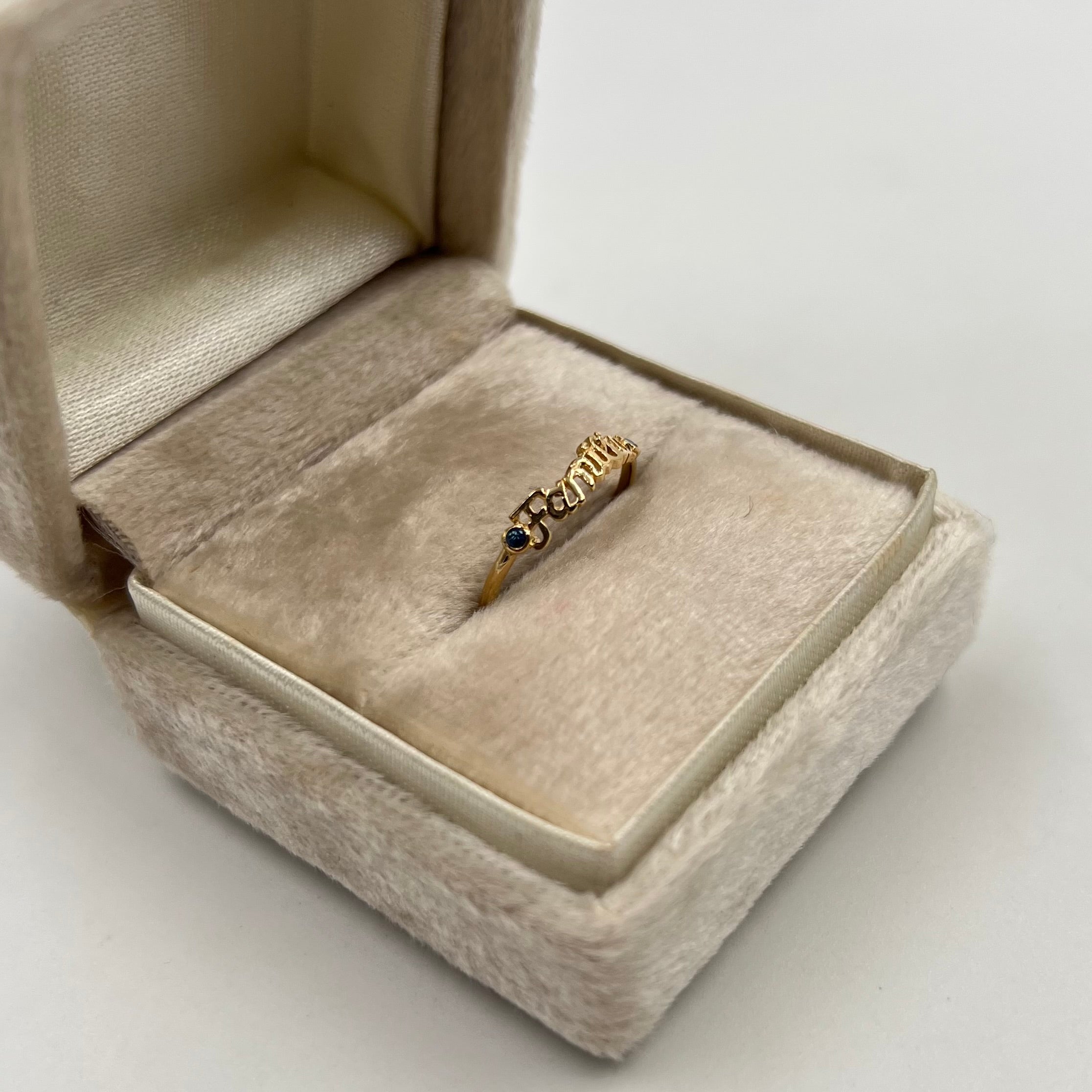 ANILLO FAMILIA CIRCON AZUL  / TALLA 6 / 0,93 GR / 3 MM