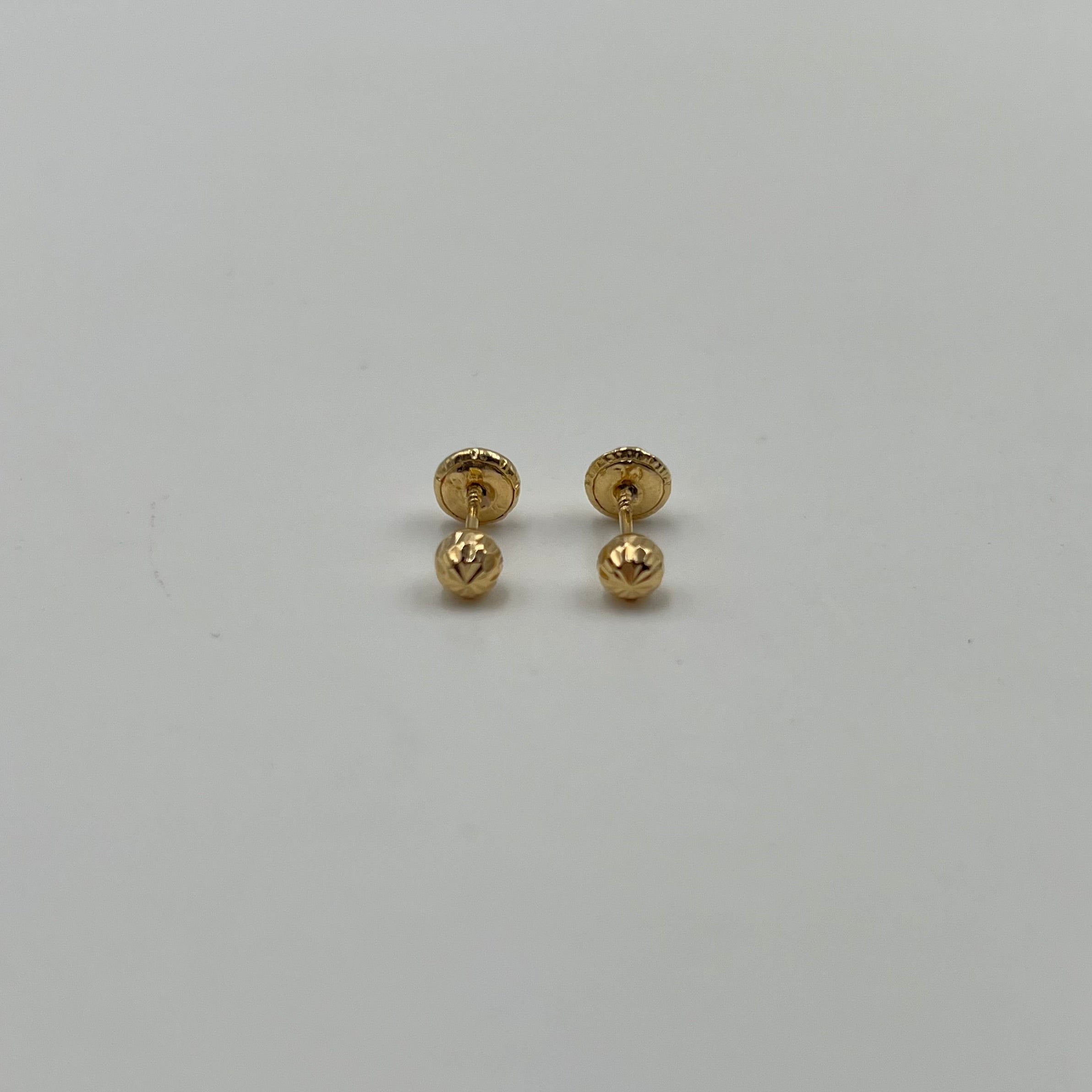 TOPOS BOLA DIAMANTADA  ORO AMARILLO 18K 0,5 GR / 4 MM