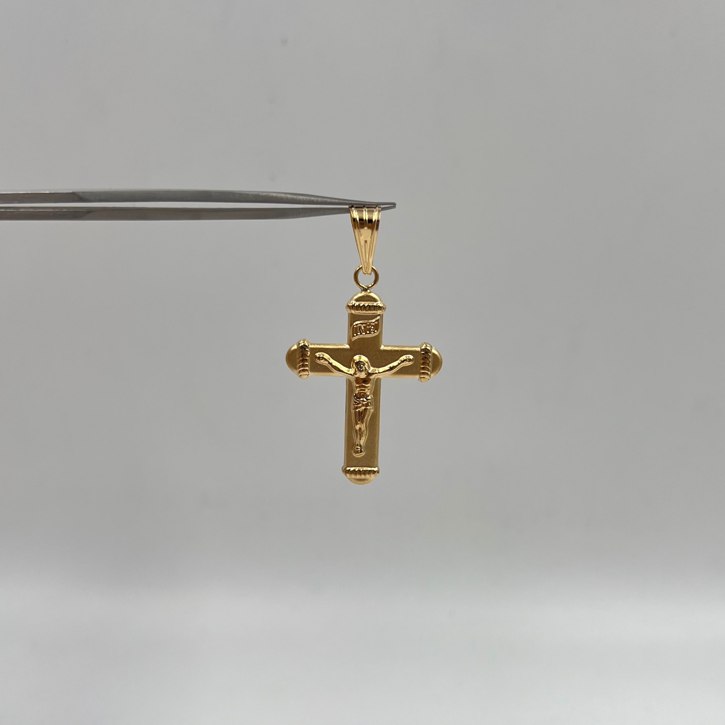 DIJE CRUZ CRISTO ORO AMARILLO 18K 2,8 GR / 27 MM / 3,9 CM
