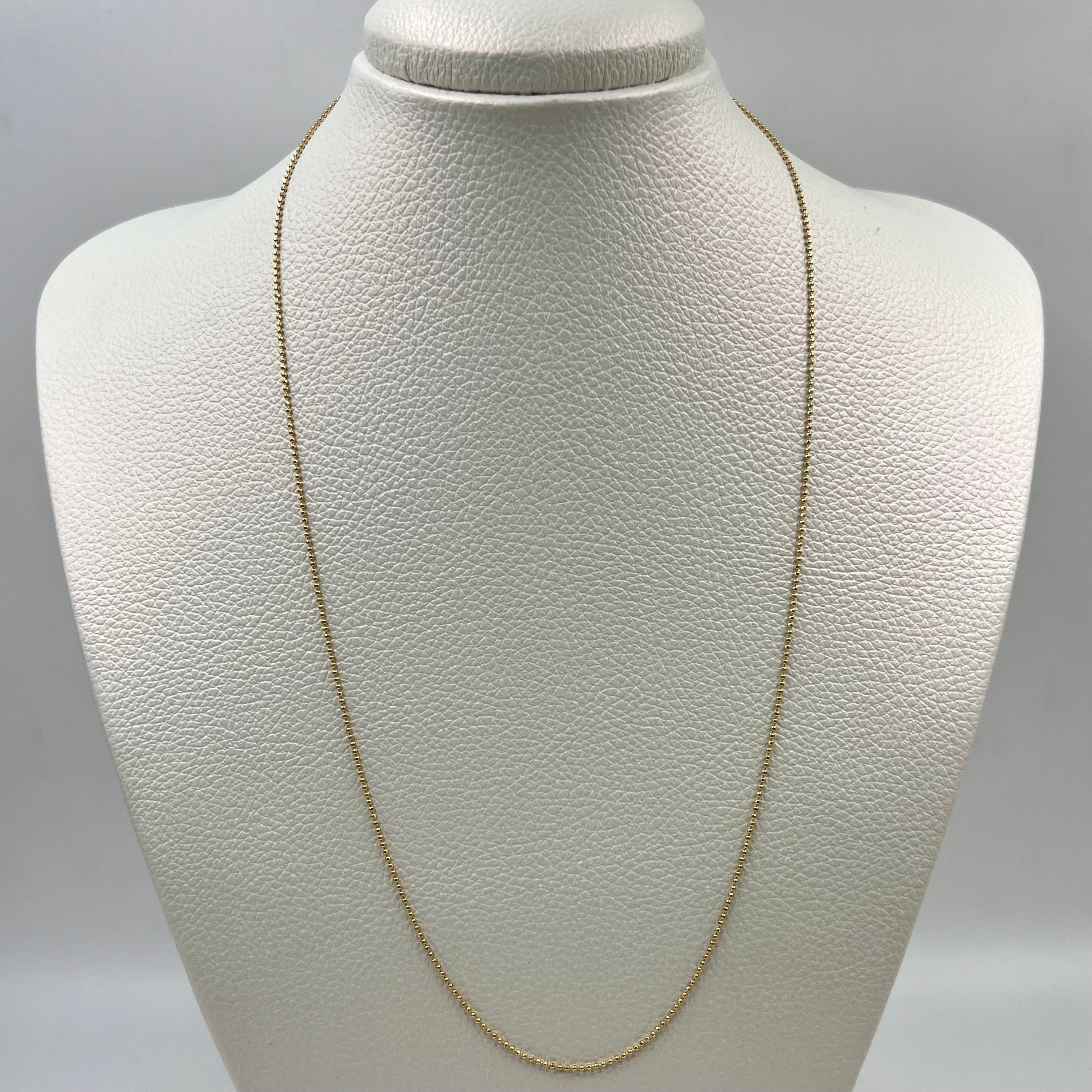 CADENA ITALY MINI MILITAR ORO AMARILLO 18K +1 / 3,2 GR / 1,2 MM / 50 CM